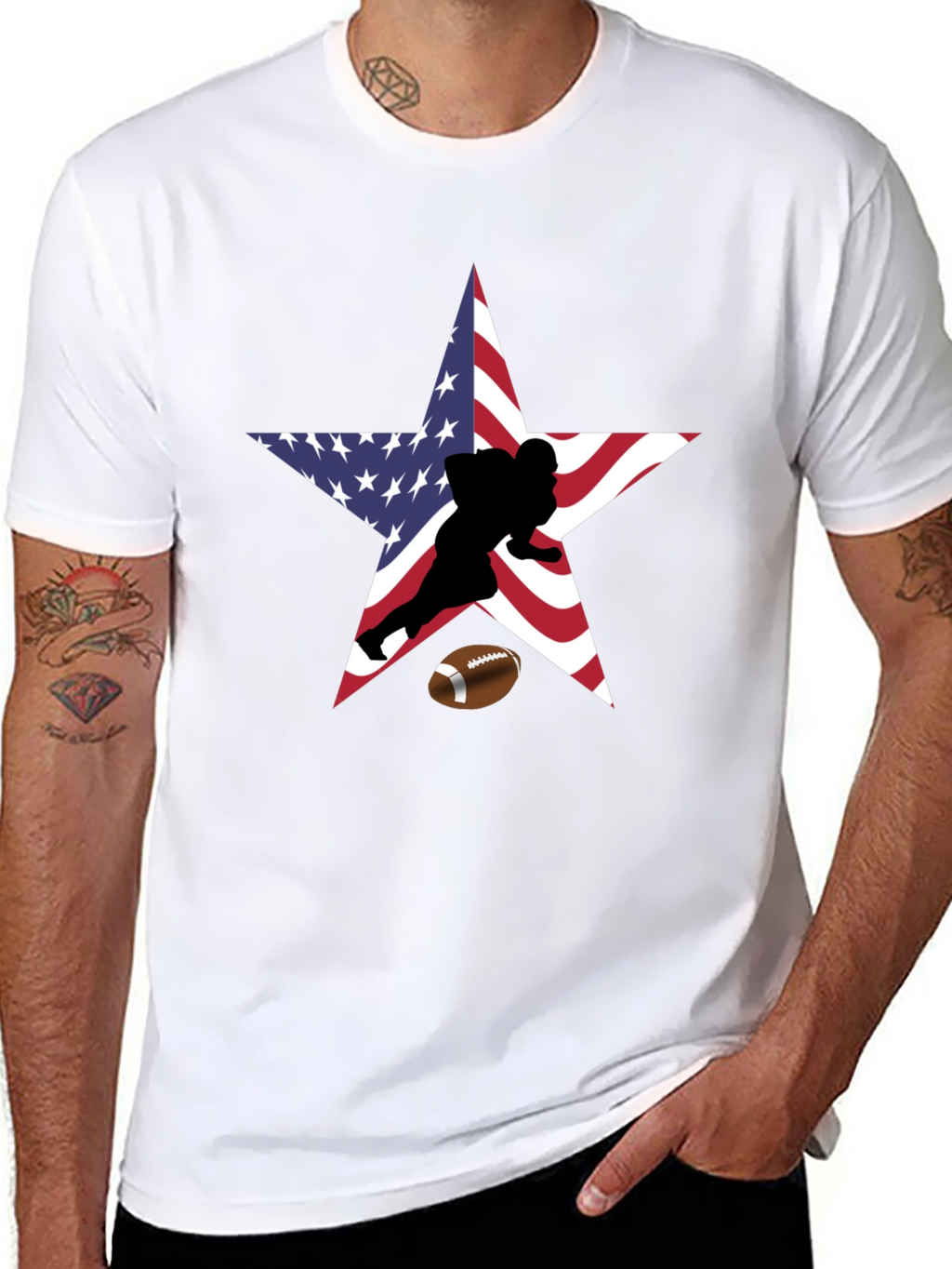 American Football Star Graphic T-Shirt