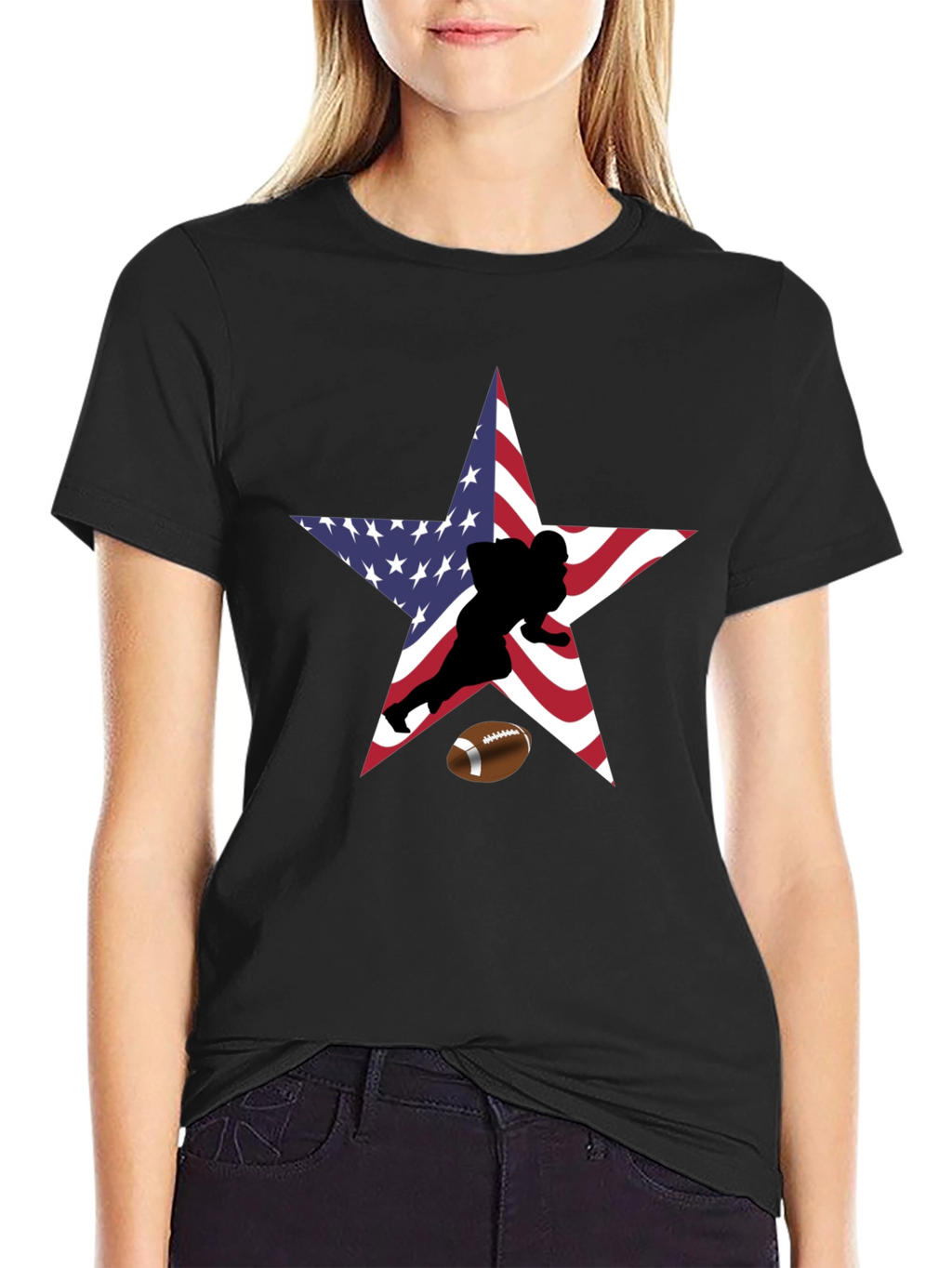 American Football Star Graphic T-Shirt
