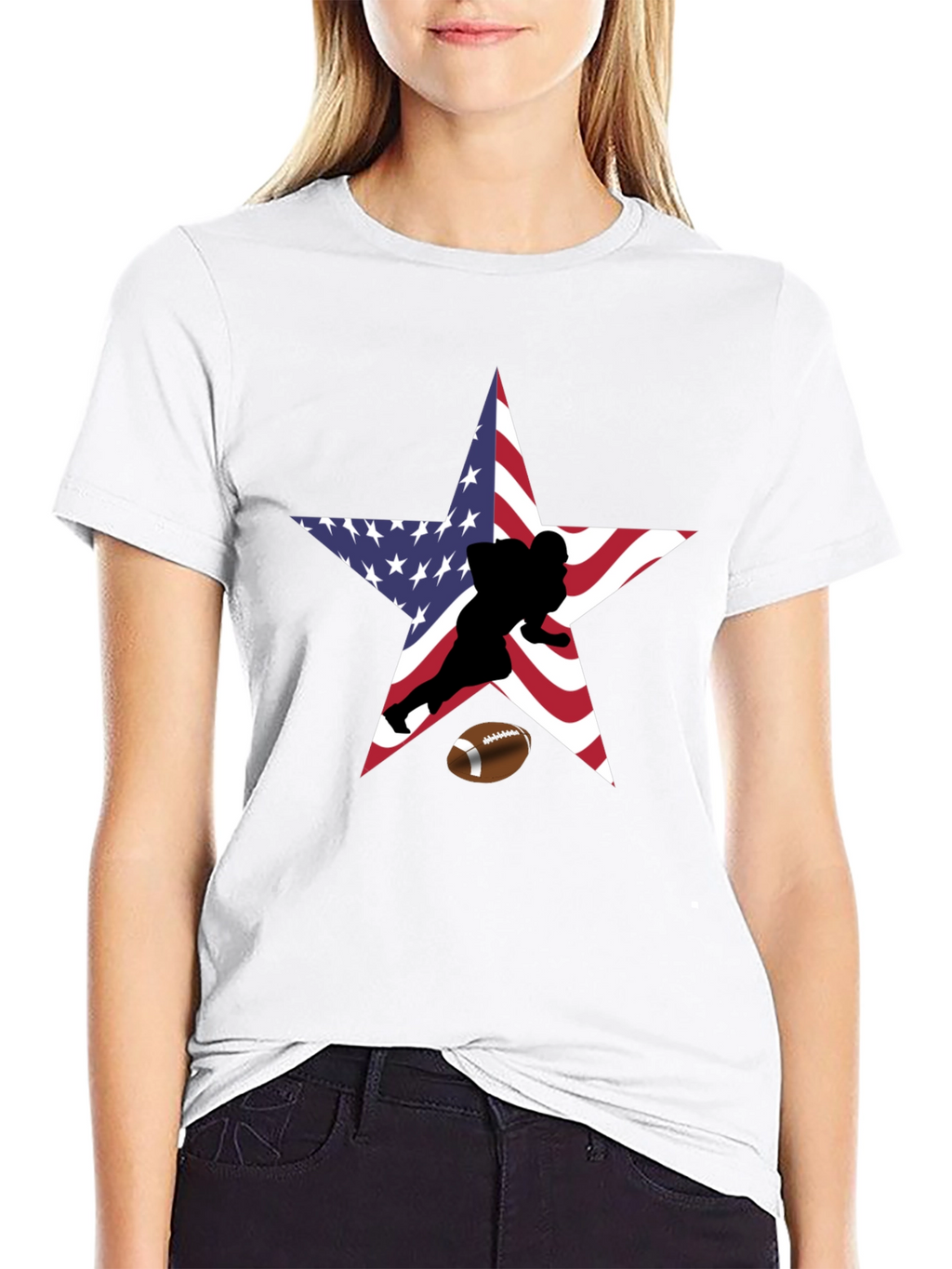 American Football Star Graphic T-Shirt
