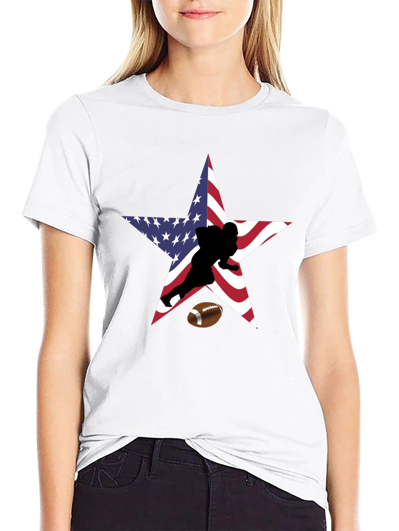 American Football Star Graphic T-Shirt