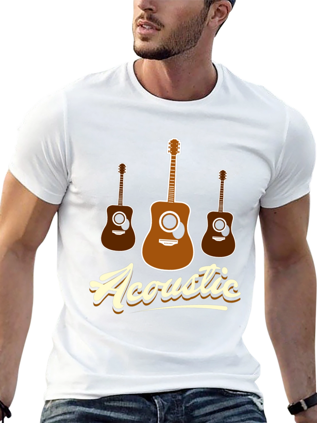 Acoustic Guitar T-Shirt - Music Lover Tee