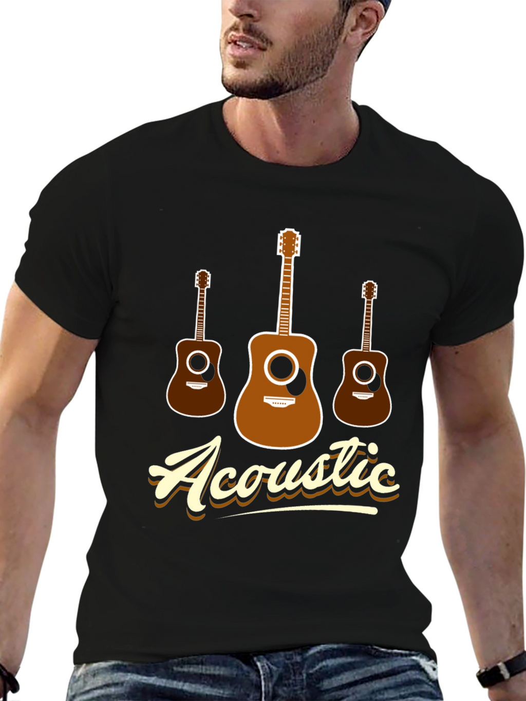 Acoustic Guitar T-Shirt - Music Lover Tee