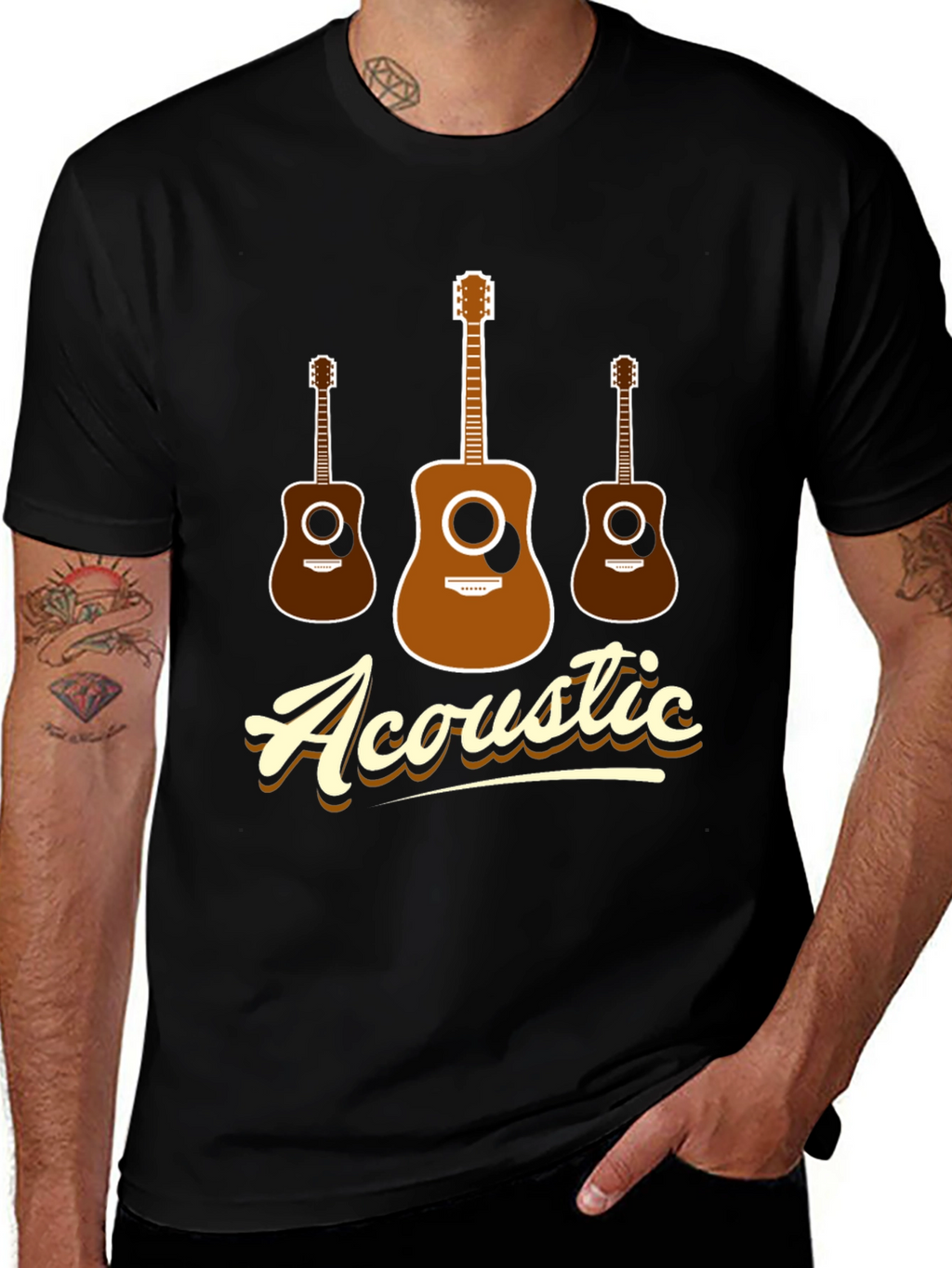 Acoustic Guitar T-Shirt - Music Lover Tee