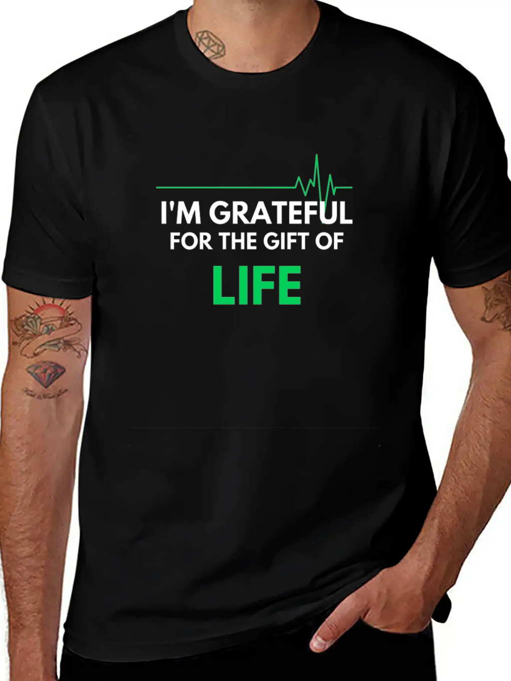 "I'm Grateful Inspirational Design" Timeless Short Sleeve Tee – Comfy And Minimalist Design