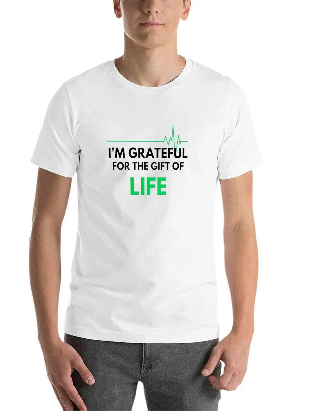 "I'm Grateful Inspirational Design" Timeless Short Sleeve Tee – Comfy And Minimalist Design