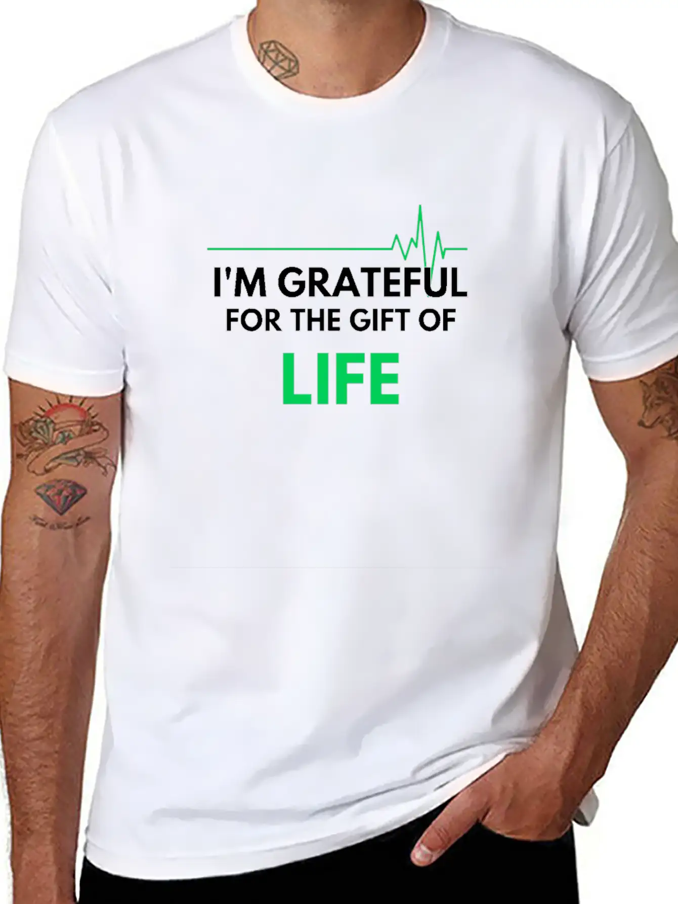"I'm Grateful Inspirational Design" Timeless Short Sleeve Tee – Comfy And Minimalist Design