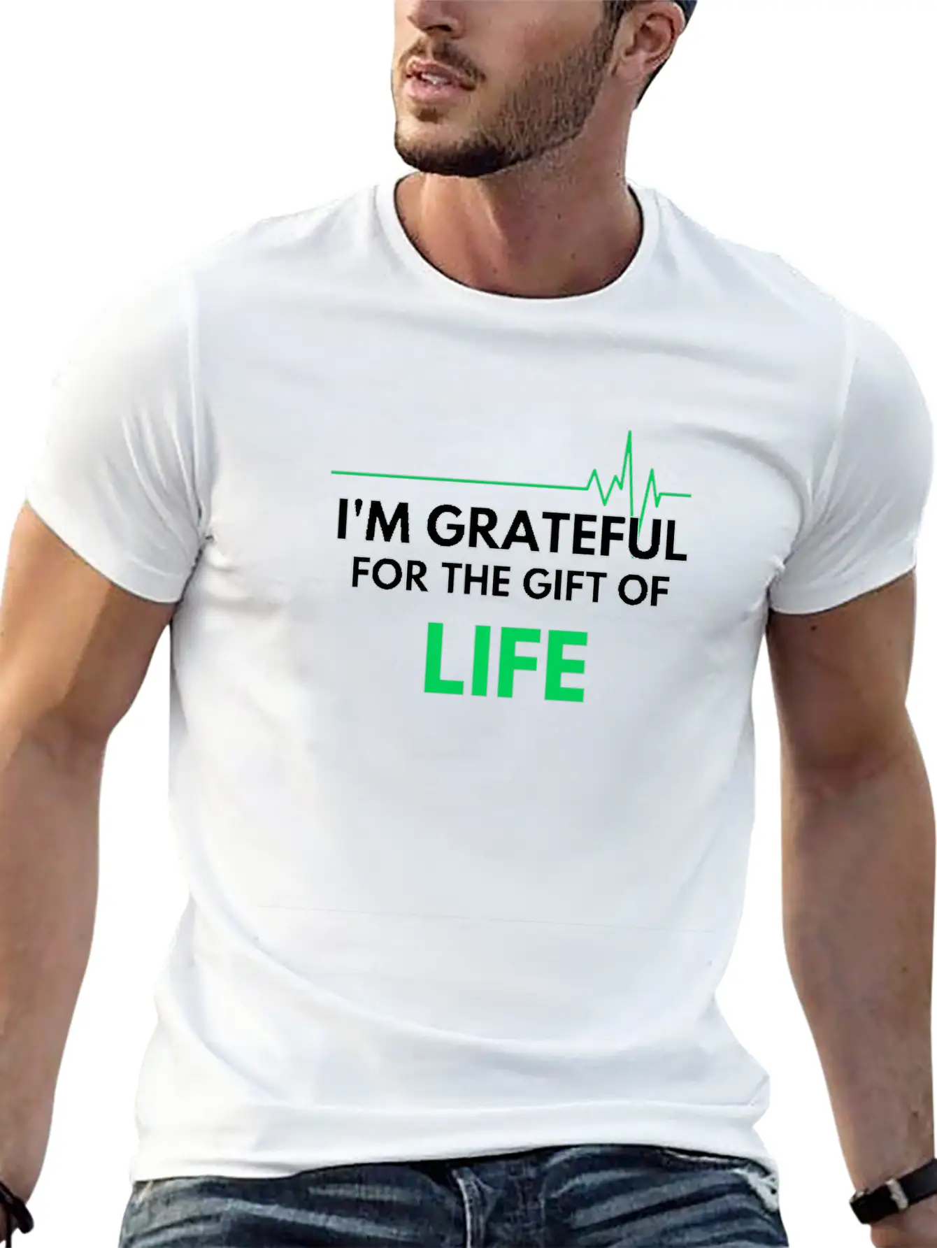 "I'm Grateful Inspirational Design" Timeless Short Sleeve Tee – Comfy And Minimalist Design