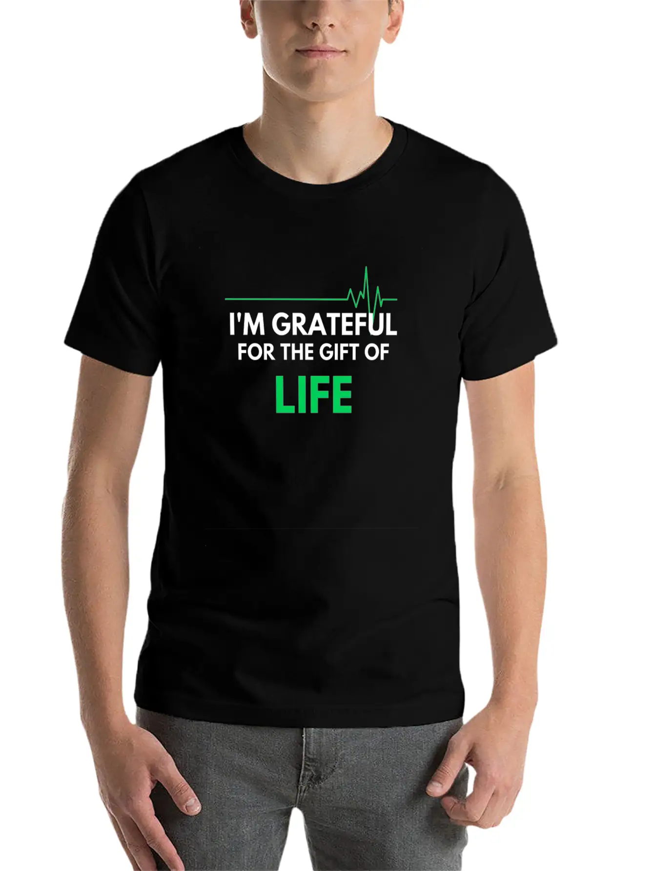 "I'm Grateful Inspirational Design" Timeless Short Sleeve Tee – Comfy And Minimalist Design