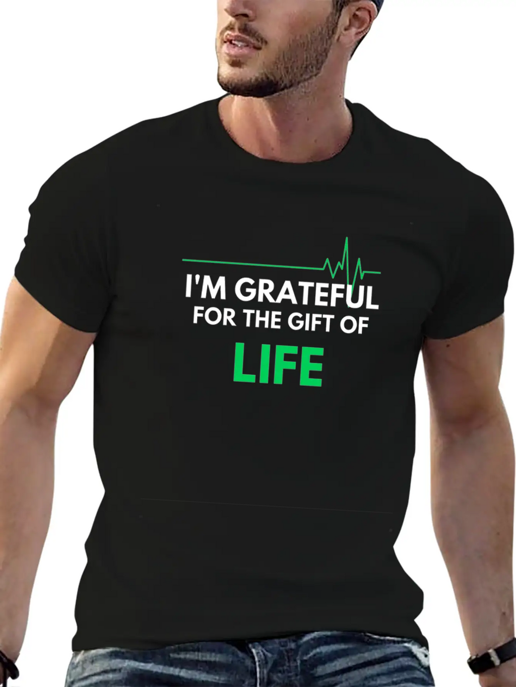"I'm Grateful Inspirational Design" Timeless Short Sleeve Tee – Comfy And Minimalist Design