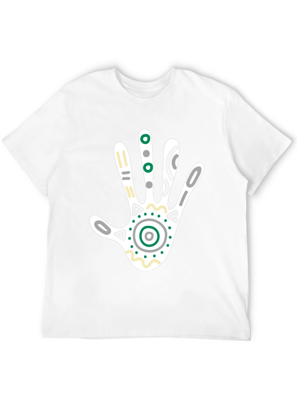 Abstract Hand Print Graphic Tee - Black