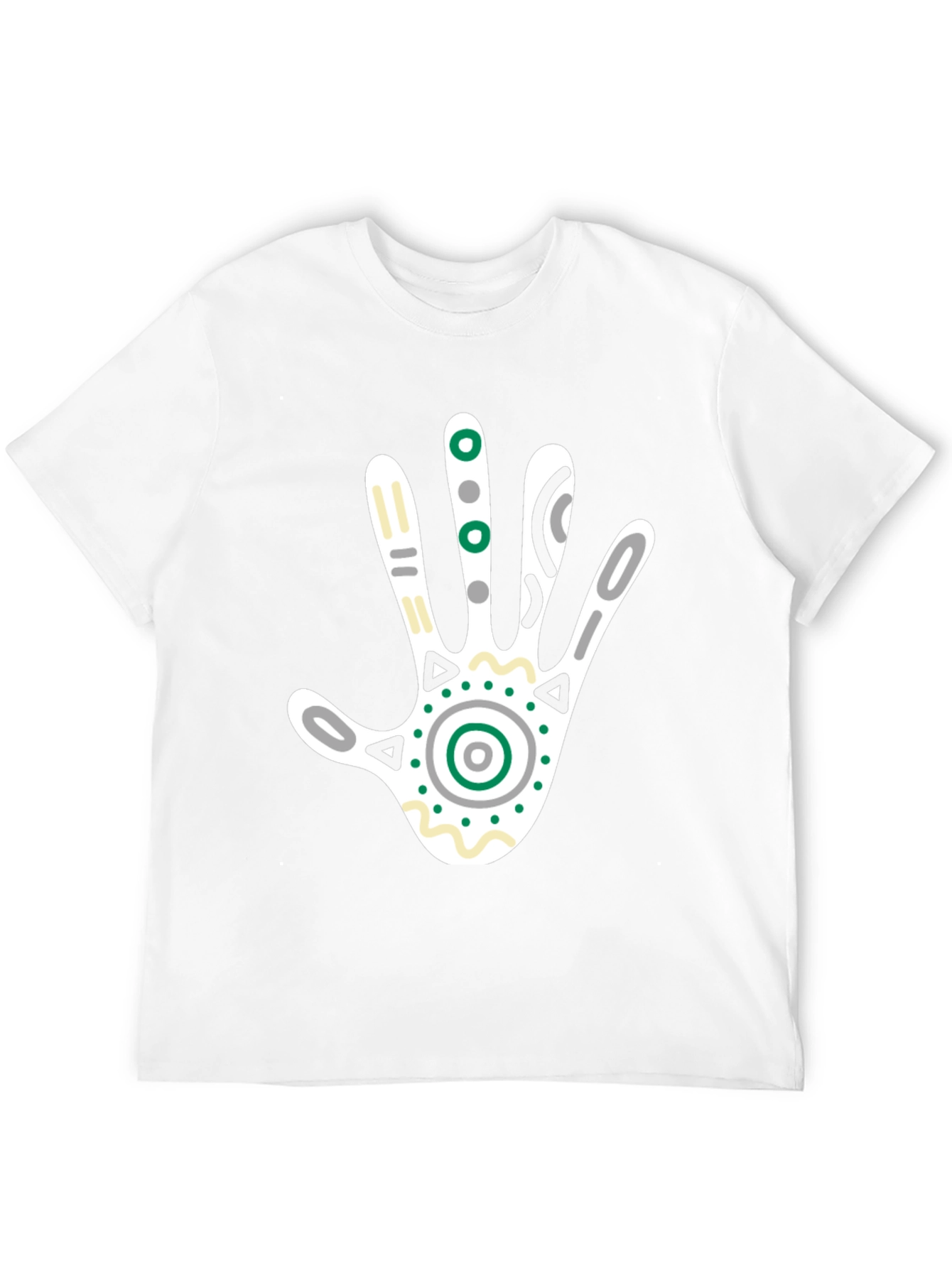 Abstract Hand Print Graphic Tee - Black