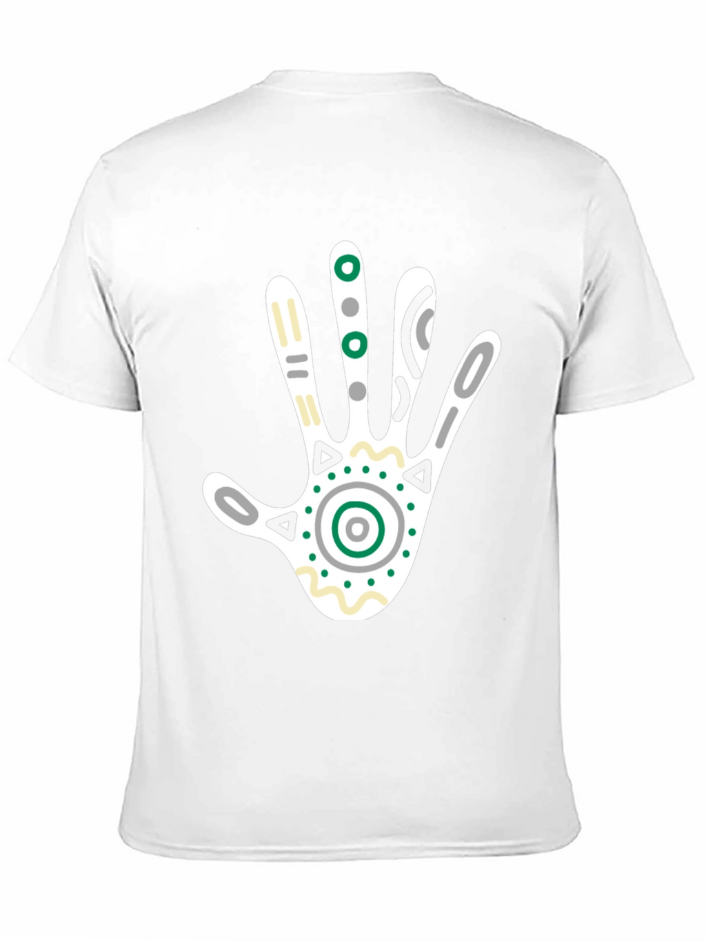 Abstract Hand Print Graphic Tee - Black