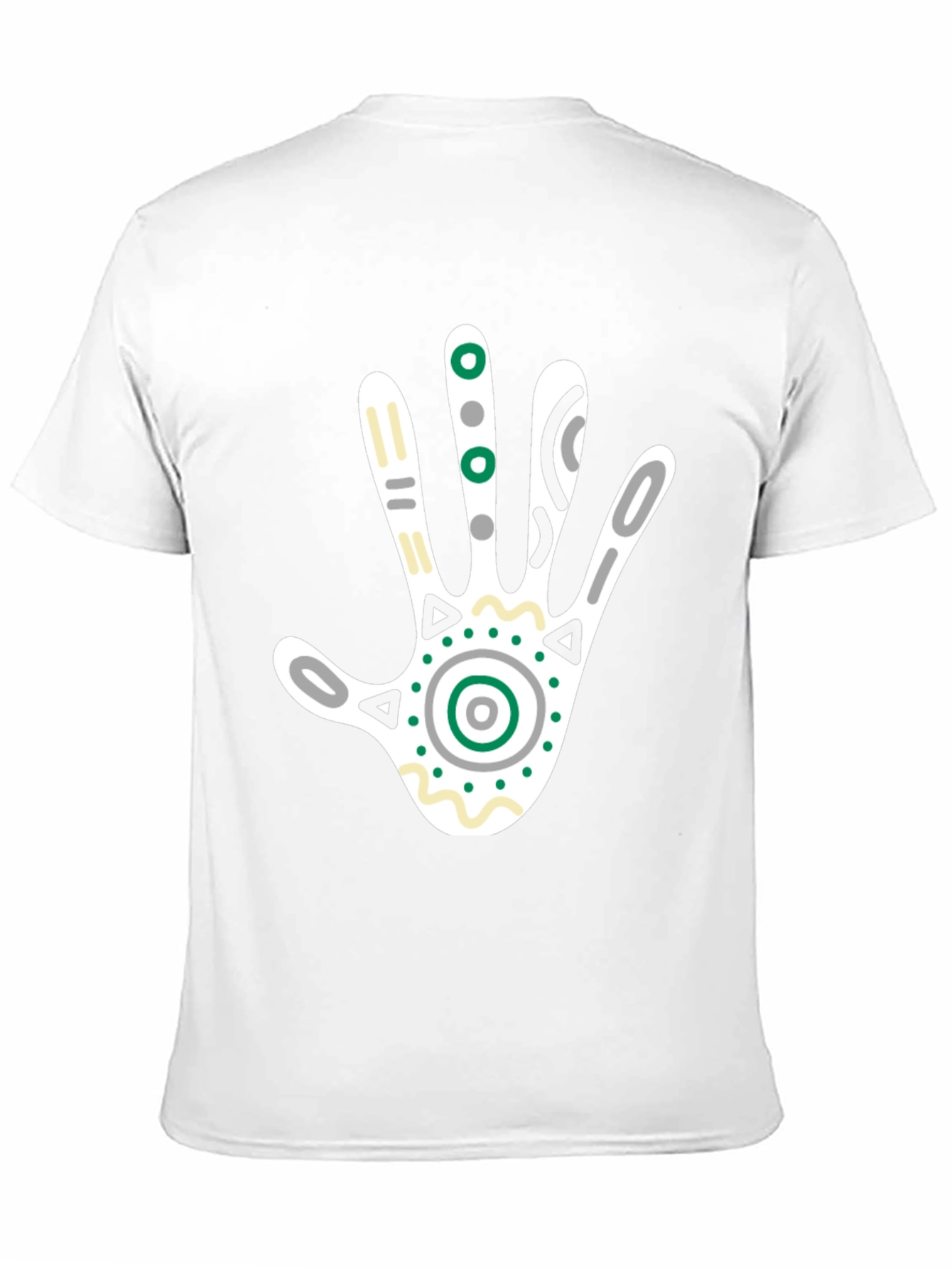 Abstract Hand Print Graphic Tee - Black