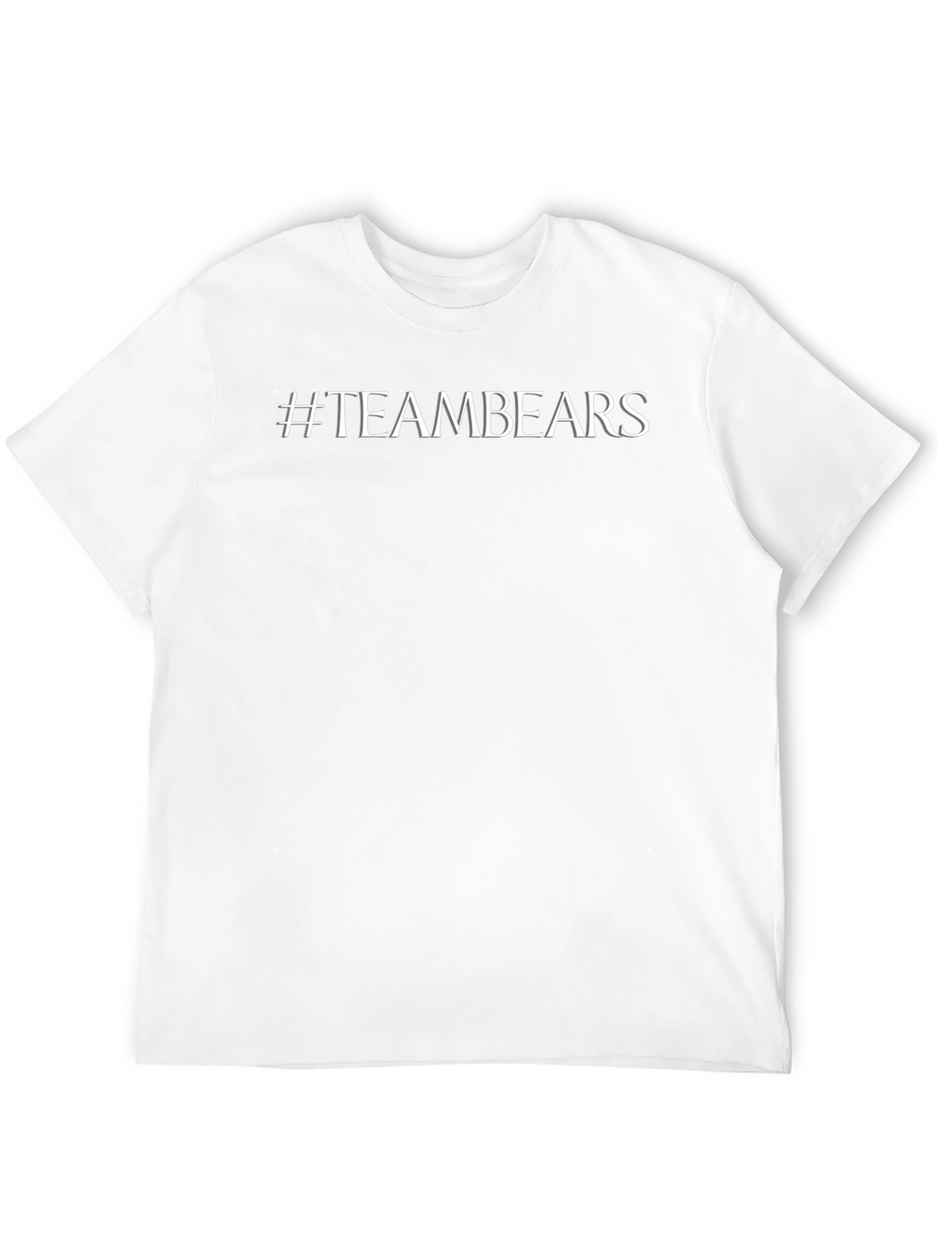 #TeamBears Black Cotton Crew Neck T-Shirt
