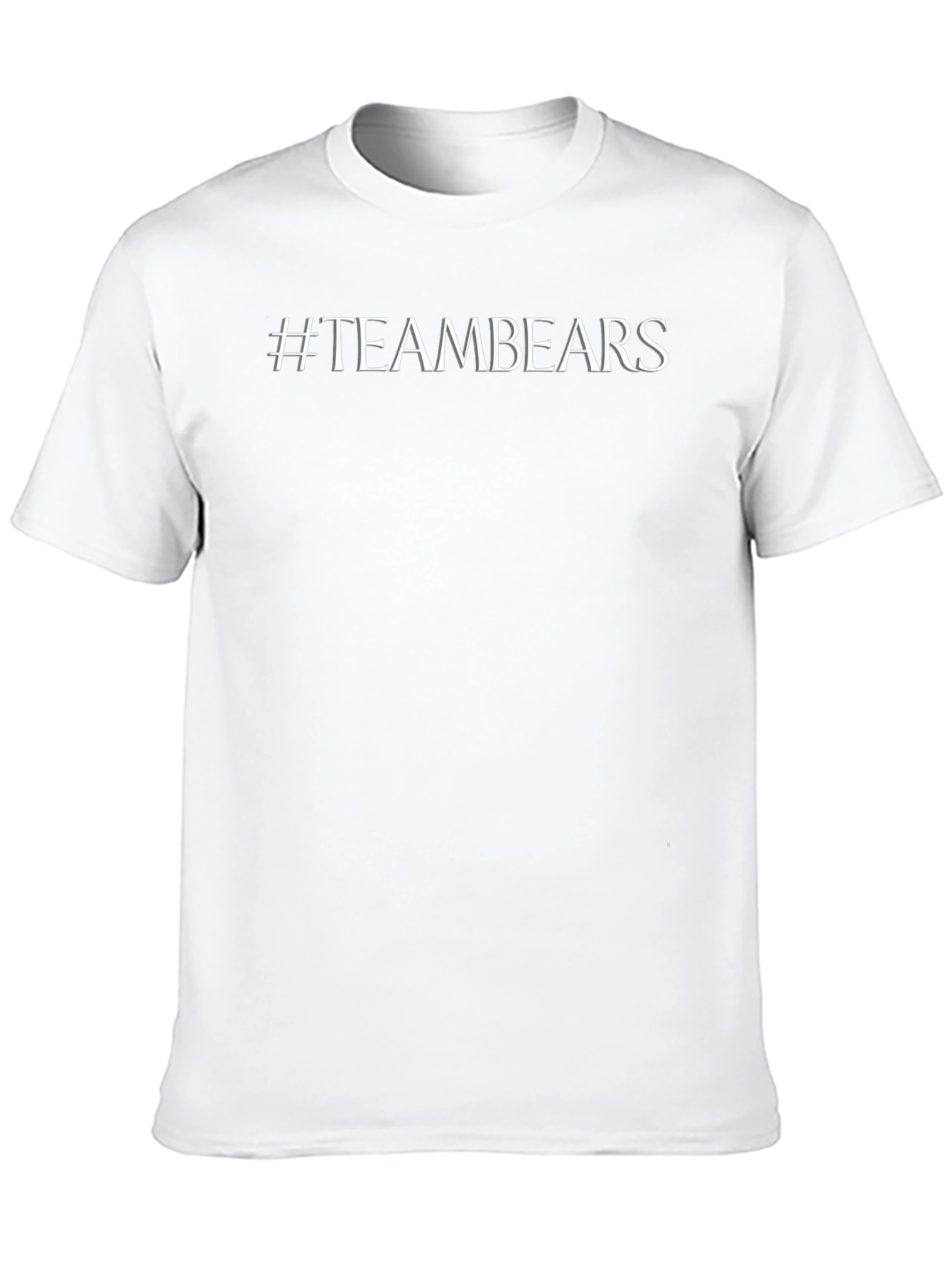 #TeamBears Black Cotton Crew Neck T-Shirt