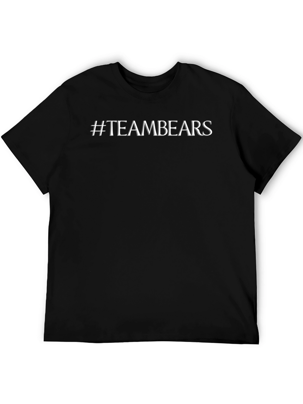 #TeamBears Black Cotton Crew Neck T-Shirt