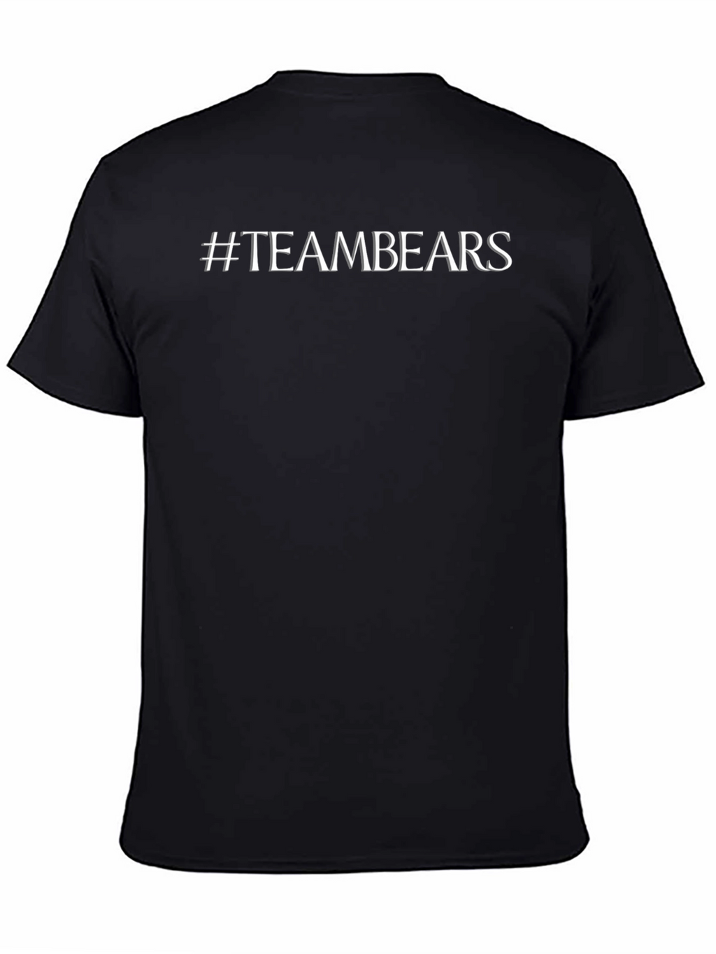 #TeamBears Black Cotton Crew Neck T-Shirt