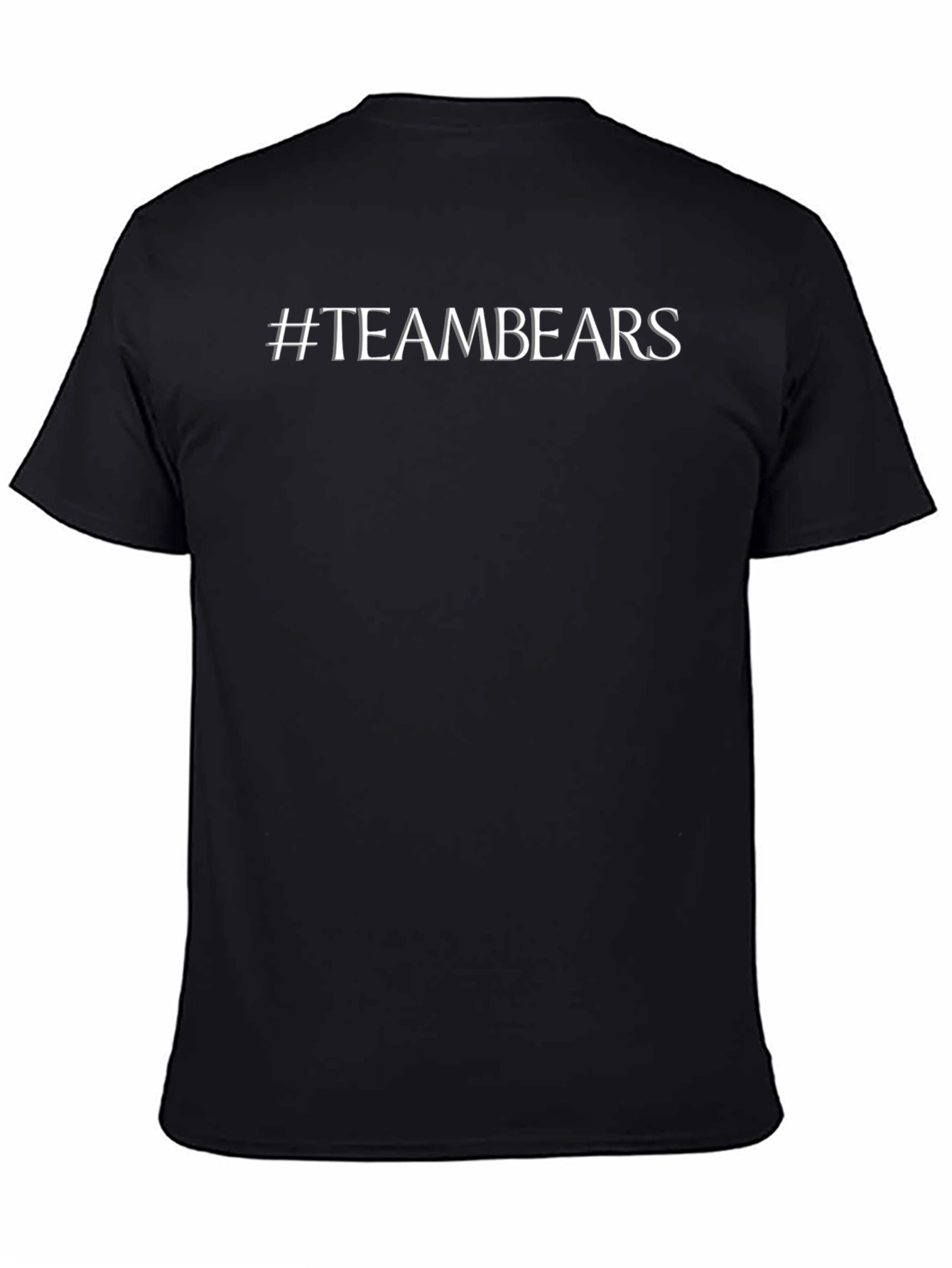 #TeamBears Black Cotton Crew Neck T-Shirt
