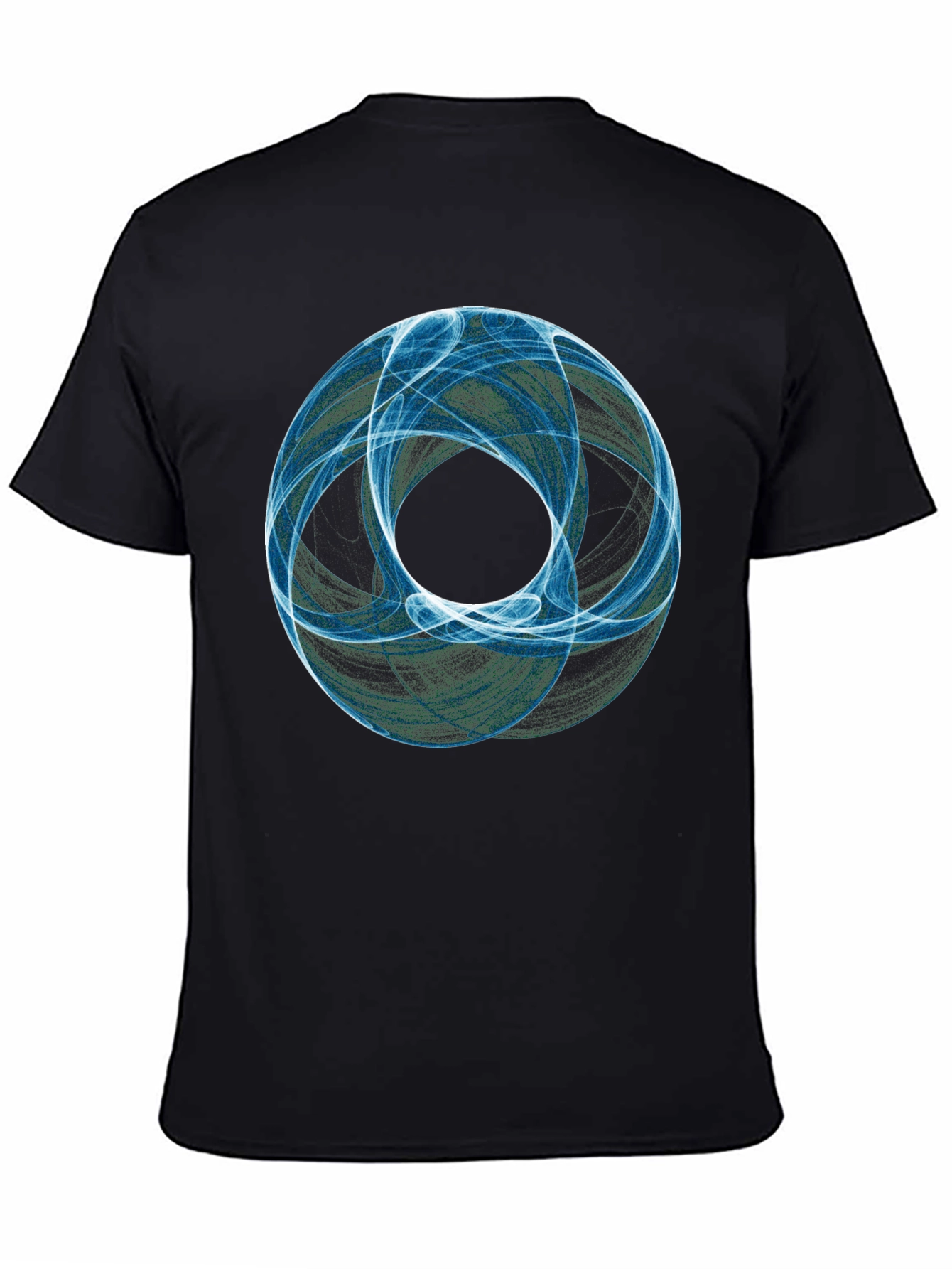 Abstract Sphere Graphic Tee - Modern Black T-Shirt