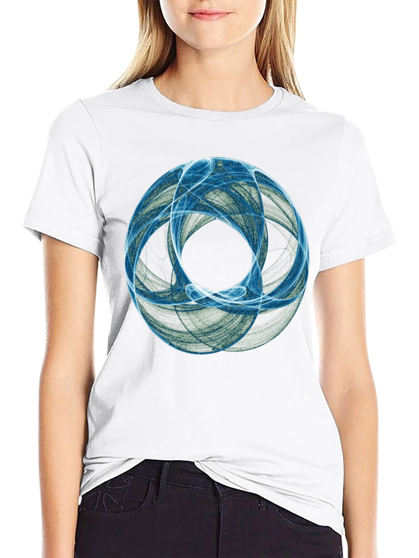 Abstract Sphere Graphic Tee - Modern Black T-Shirt