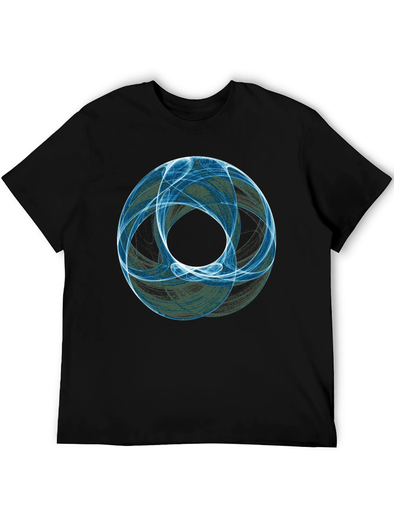 Abstract Sphere Graphic Tee - Modern Black T-Shirt