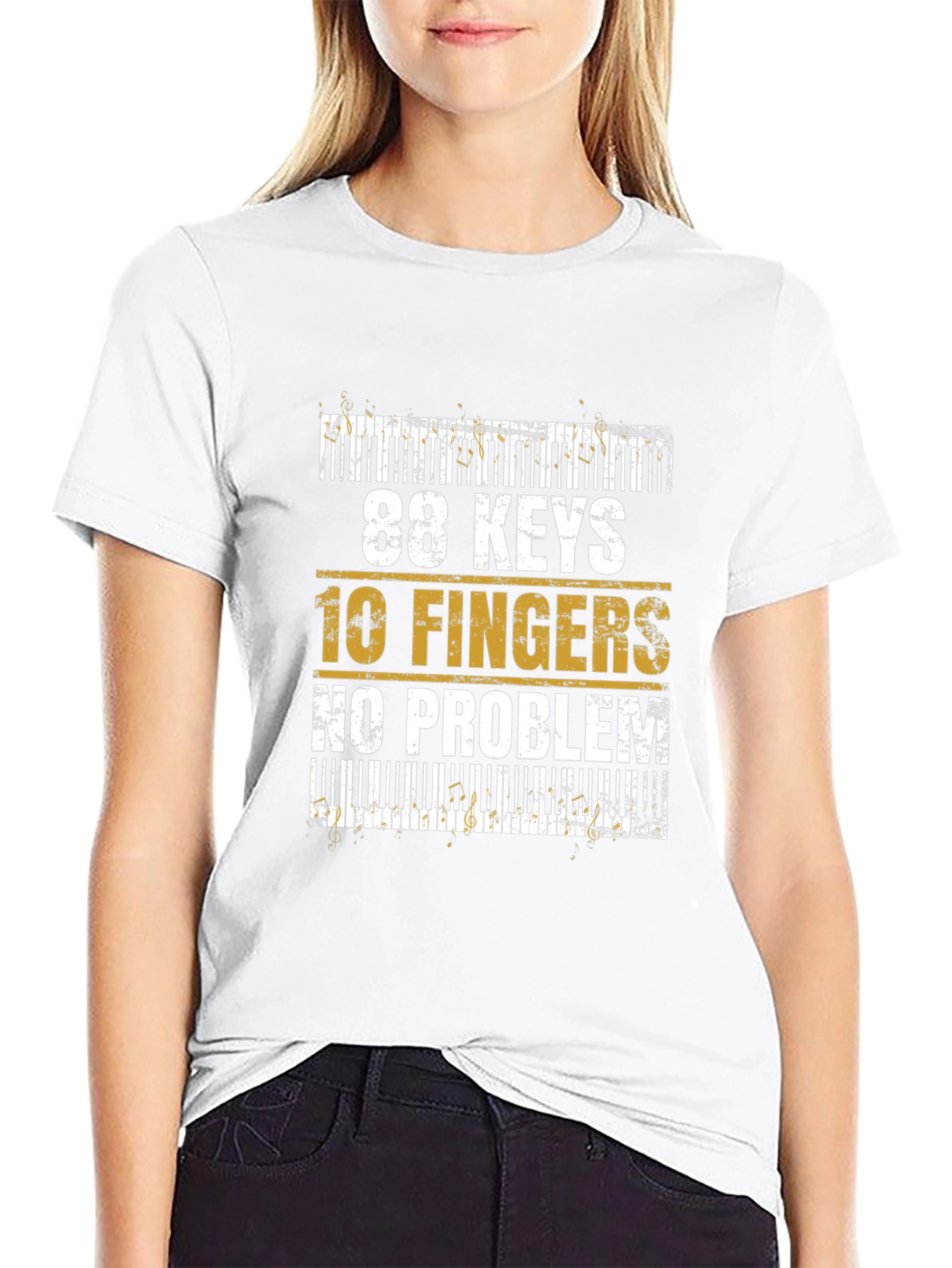 88 Keys 10 Fingers No Problem Graphic Tee