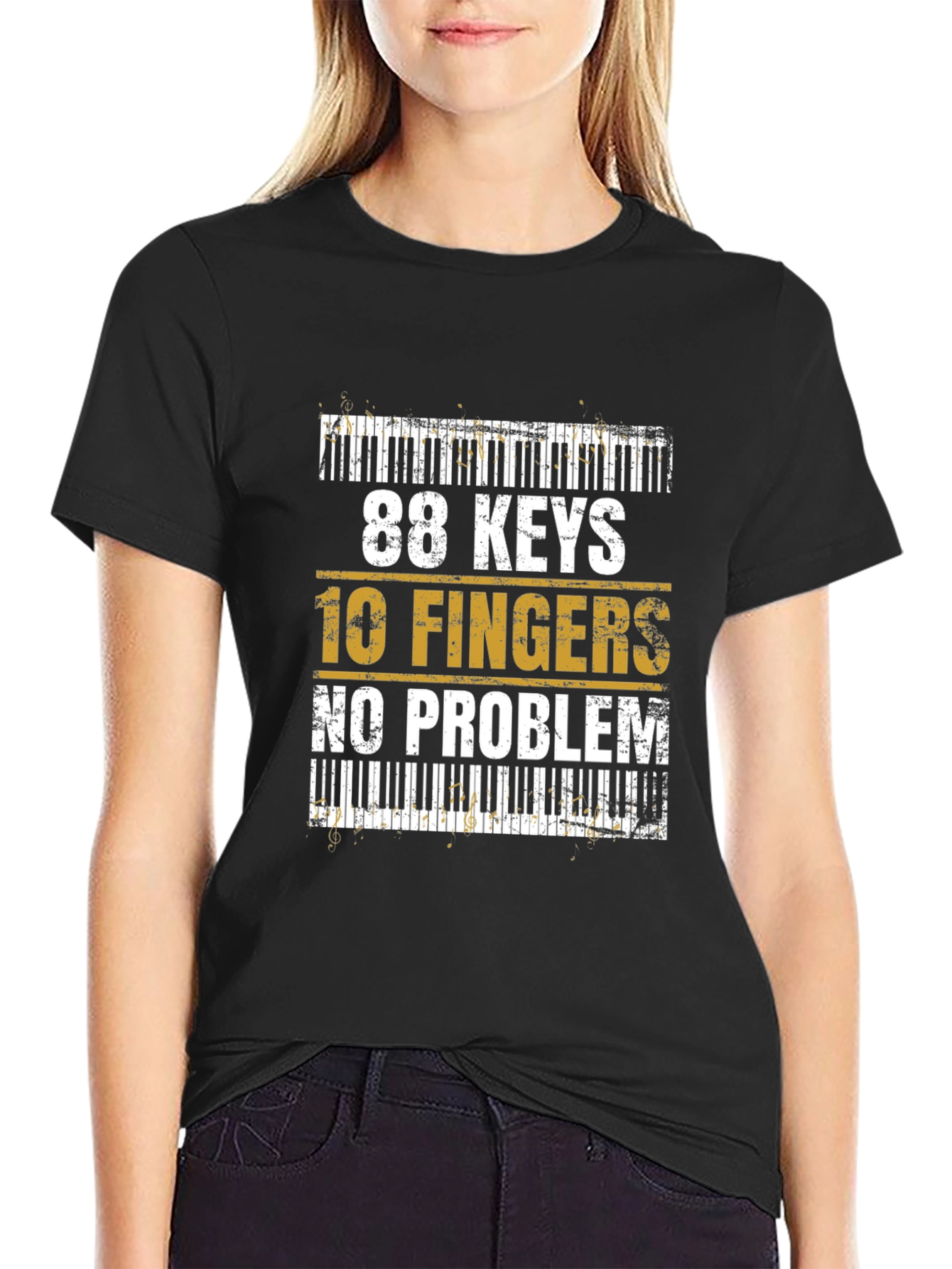 88 Keys 10 Fingers No Problem Graphic Tee
