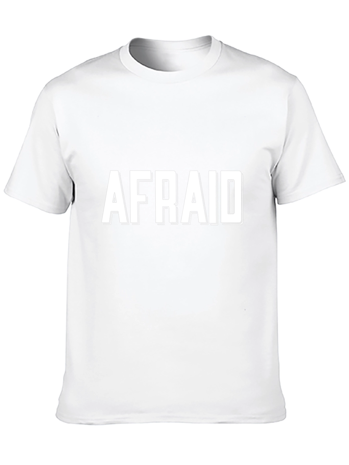 Afraid Graphic Tee - Mens Black Cotton T-Shirt