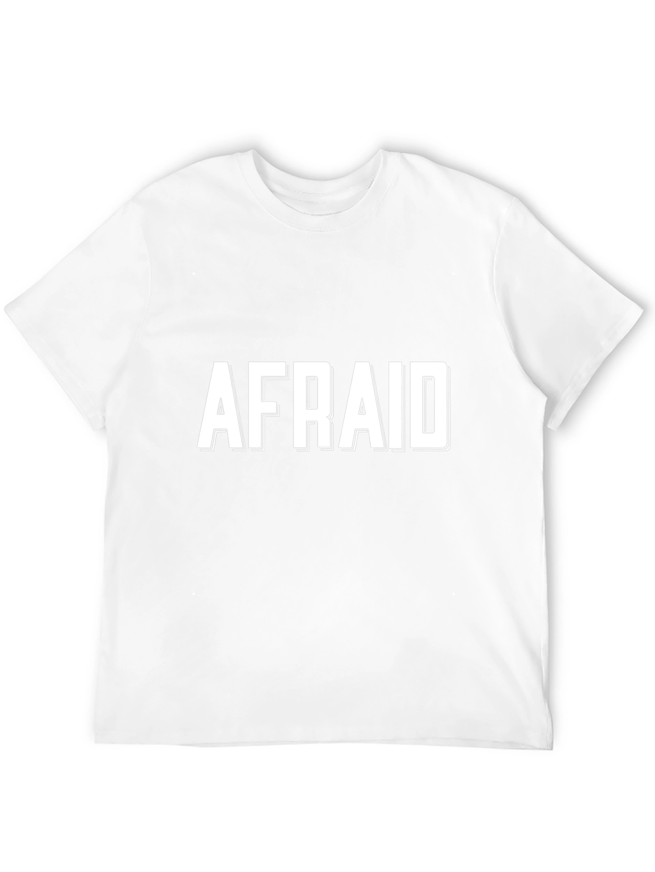 Afraid Graphic Tee - Mens Black Cotton T-Shirt