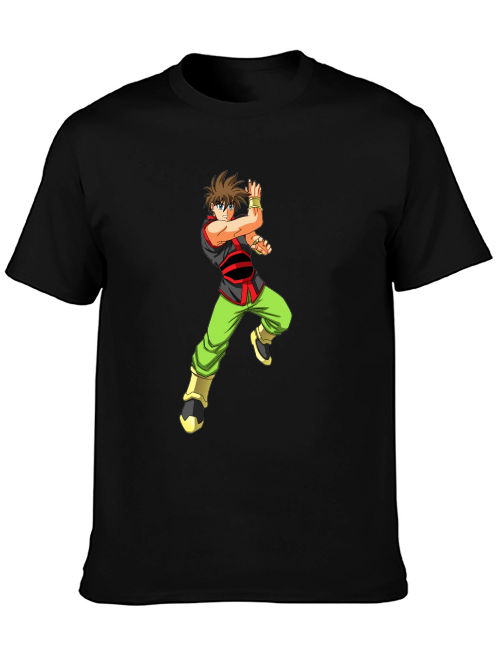Anime Warrior Black T-Shirt