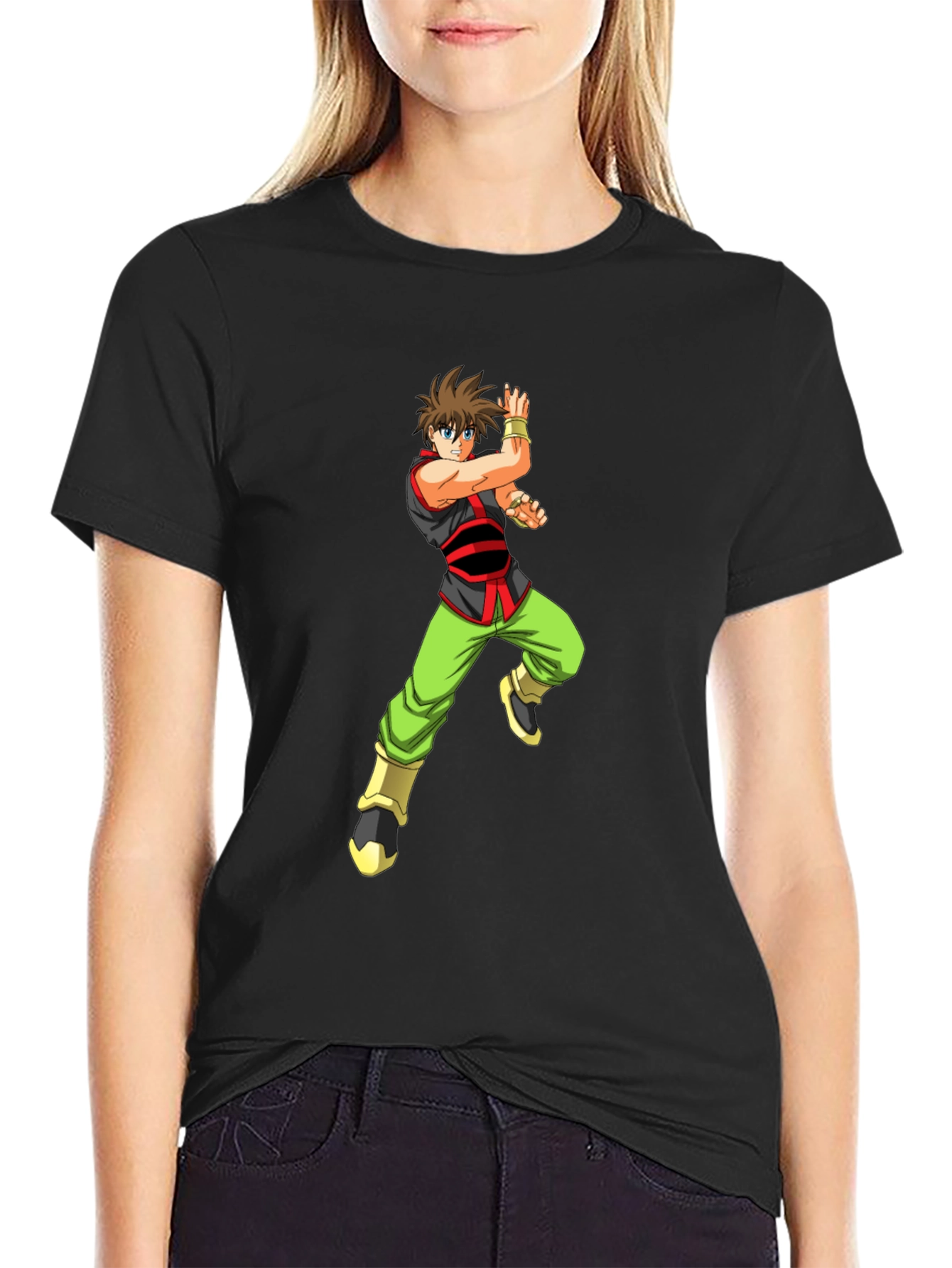 Anime Warrior Black T-Shirt