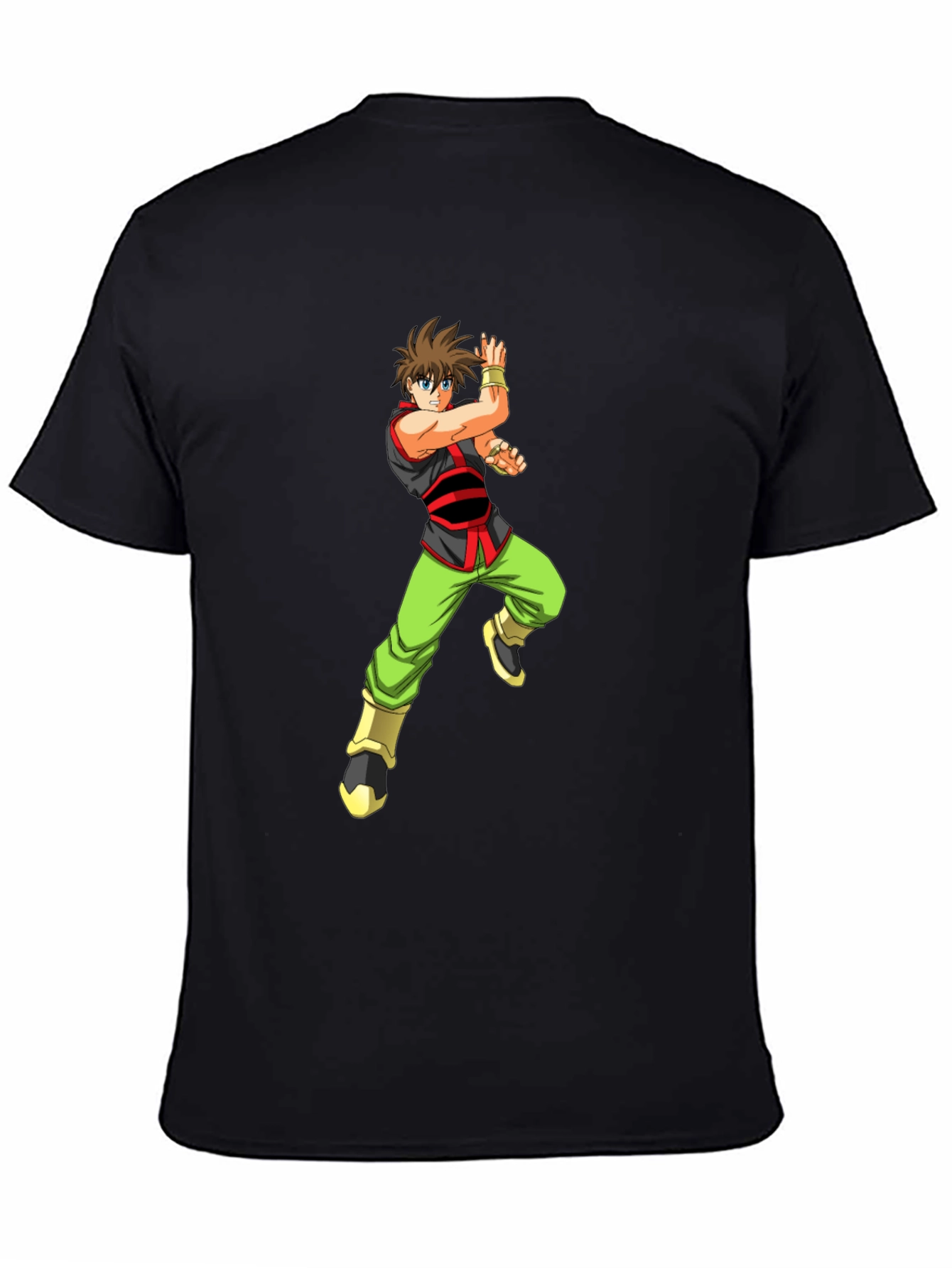 Anime Warrior Black T-Shirt