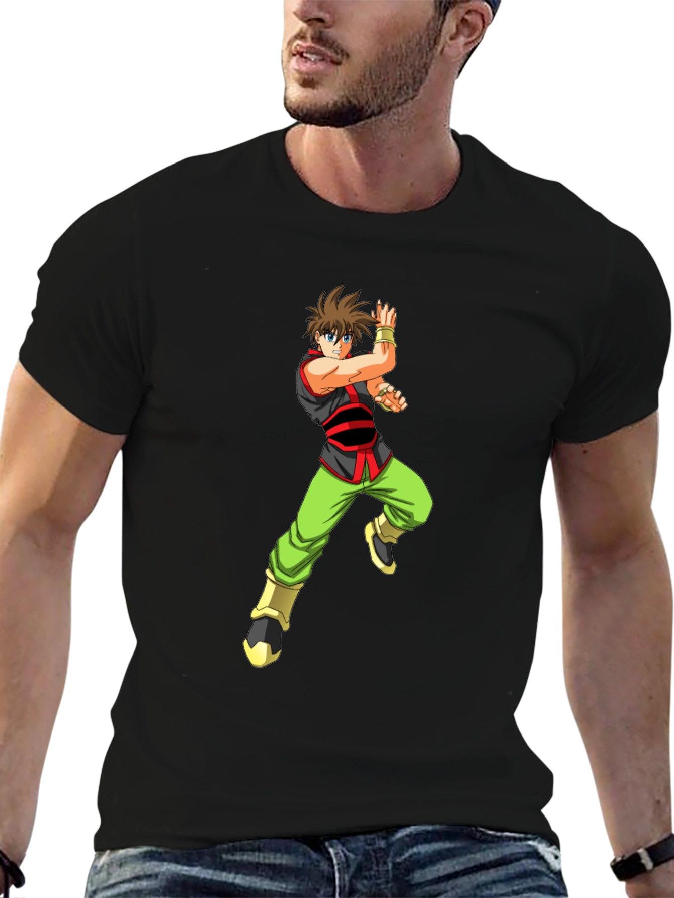 Anime Warrior Black T-Shirt