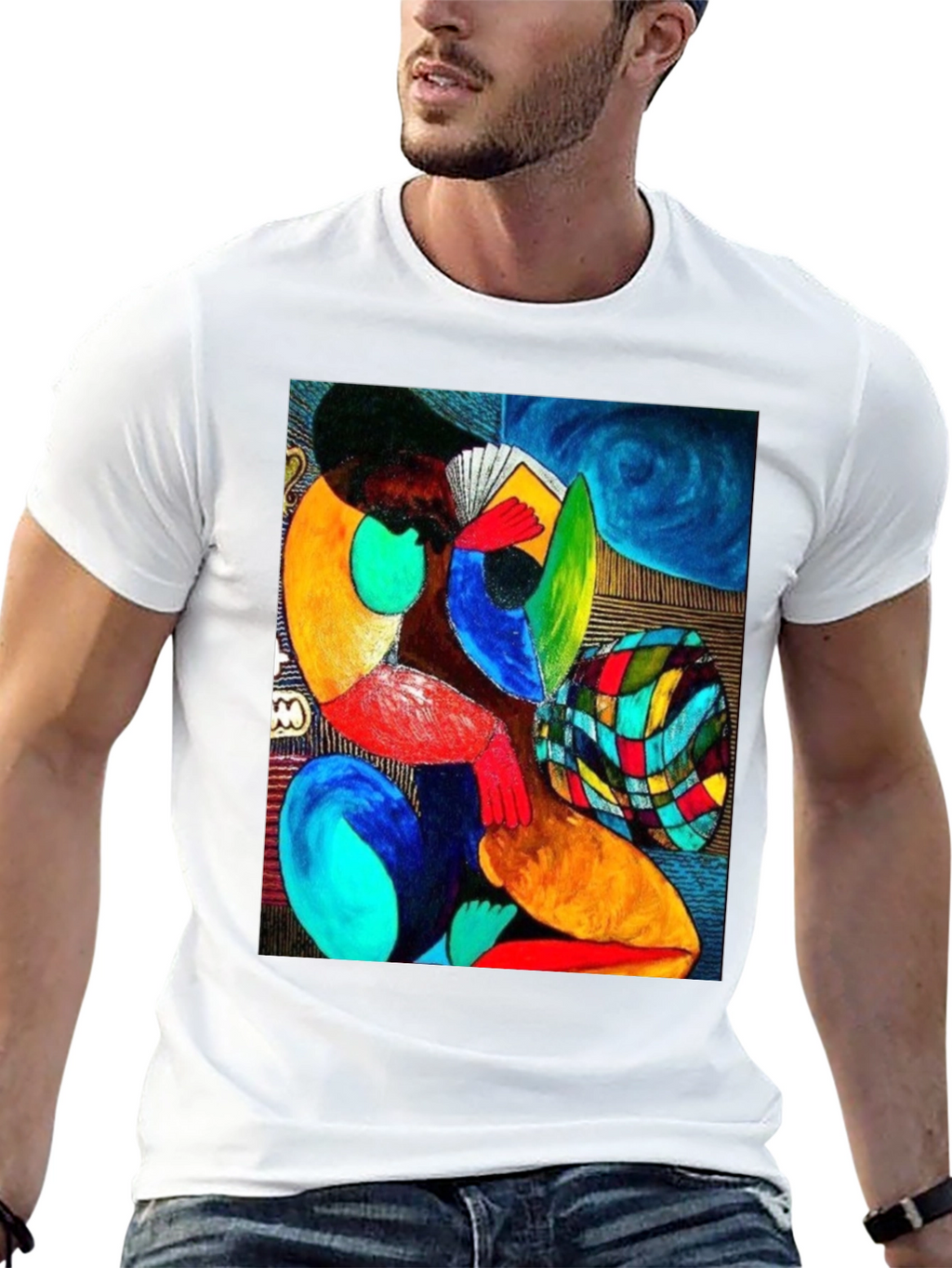 Abstract Art Graphic Tee - Modern Expression