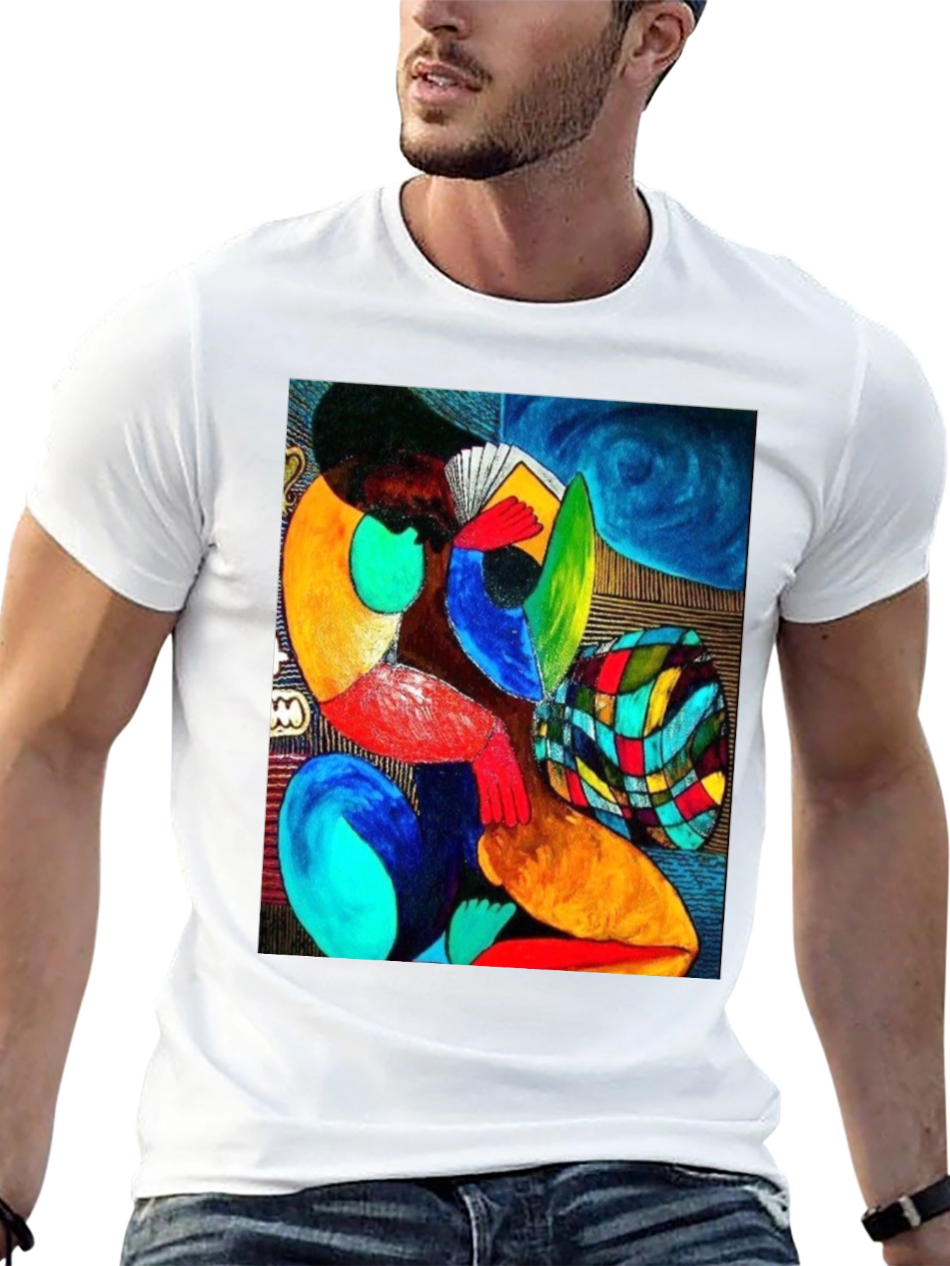 Abstract Art Graphic Tee - Modern Expression