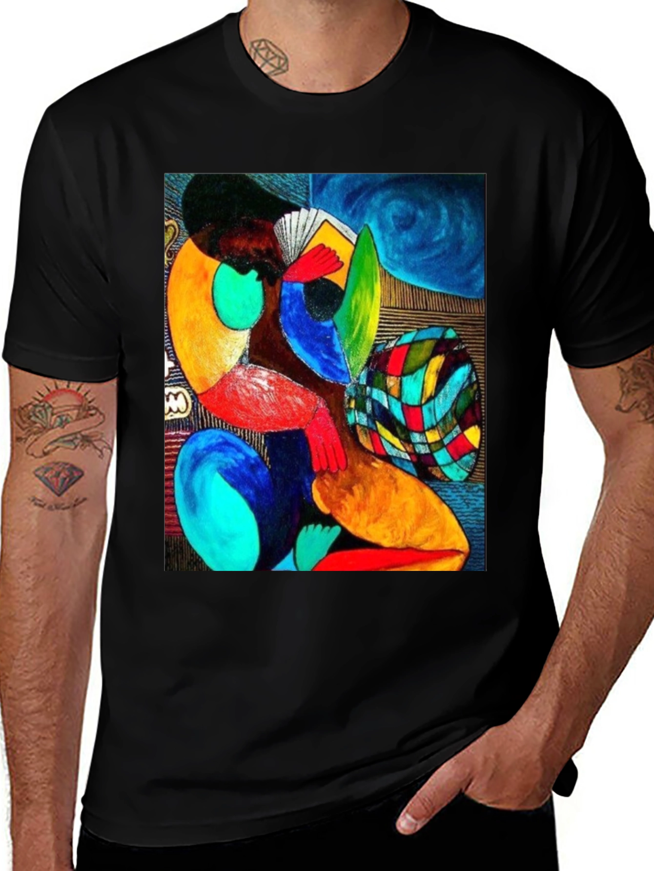 Abstract Art Graphic Tee - Modern Expression