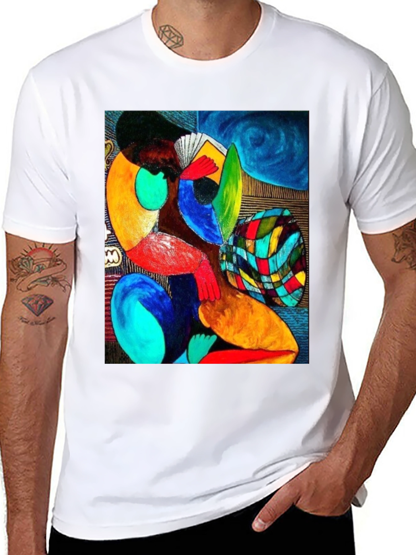 Abstract Art Graphic Tee - Modern Expression