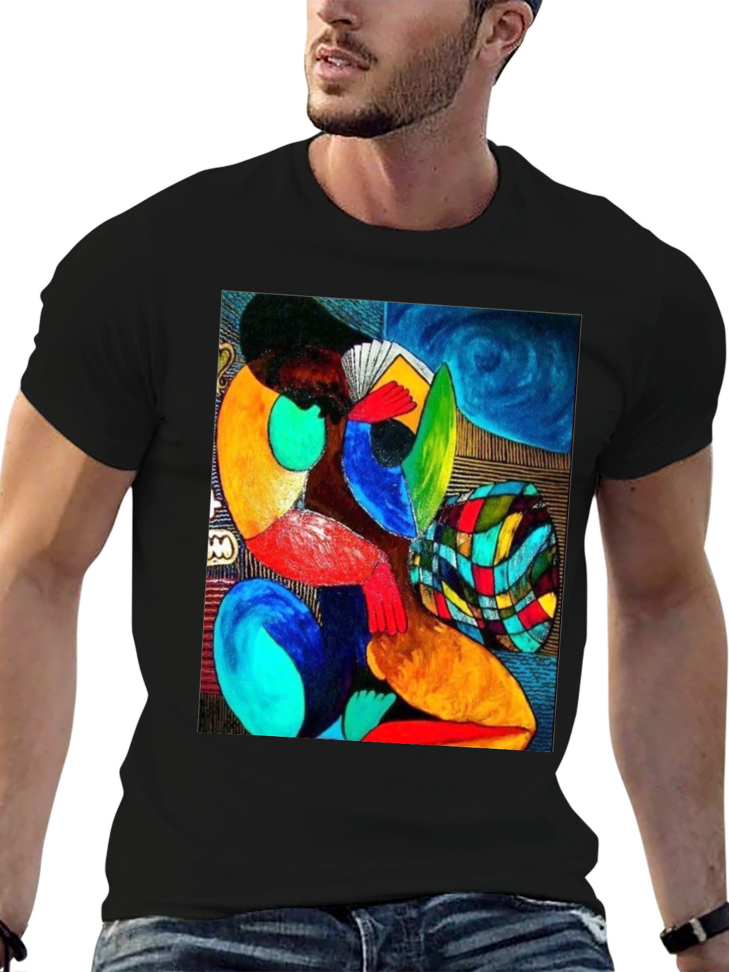 Abstract Art Graphic Tee - Modern Expression