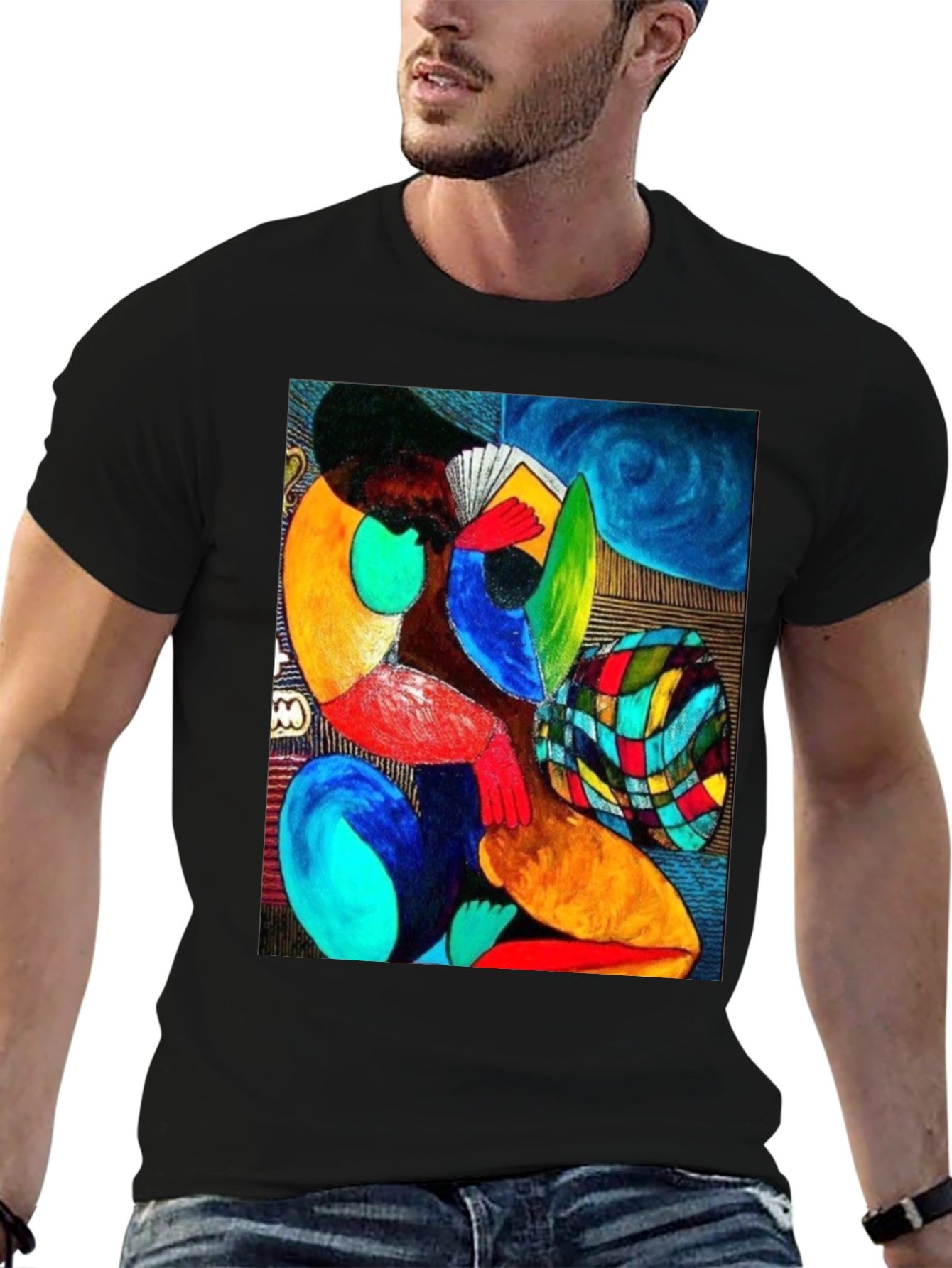 Abstract Art Graphic Tee - Modern Expression