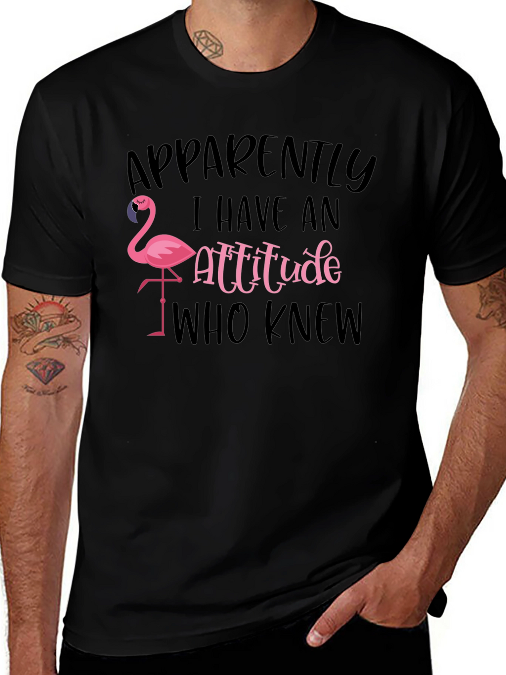 Apparently I Have an Attitude Flamingo T-Shirt