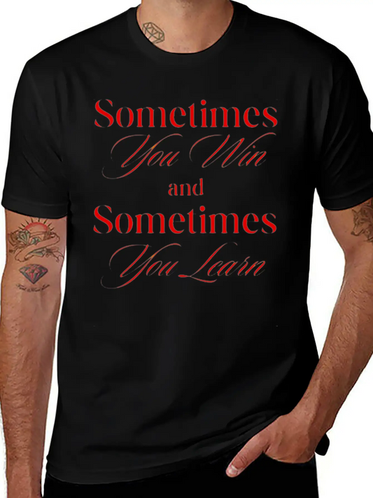 "Learning Through Victory And Defeat" Classic Fit Graphic Tee For Daily Comfort – Unisex Cotton Shirt