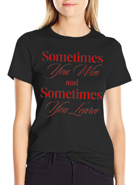 "Learning Through Victory And Defeat" Classic Fit Graphic Tee For Daily Comfort – Unisex Cotton Shirt