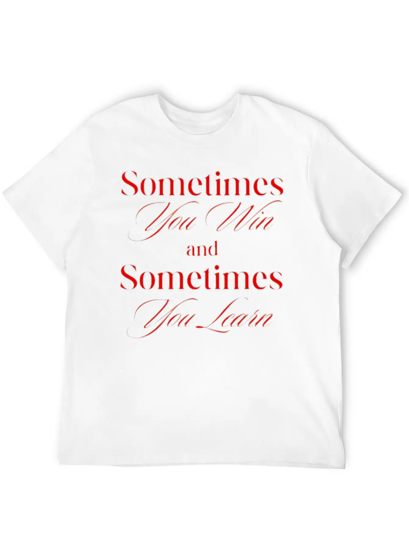 "Learning Through Victory And Defeat" Classic Fit Graphic Tee For Daily Comfort – Unisex Cotton Shirt