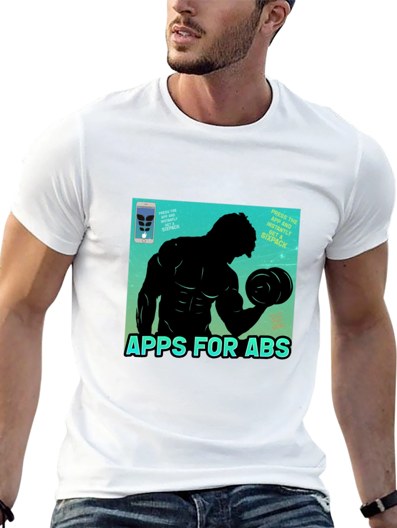 Apps for Abs Graphic T-Shirt - Black