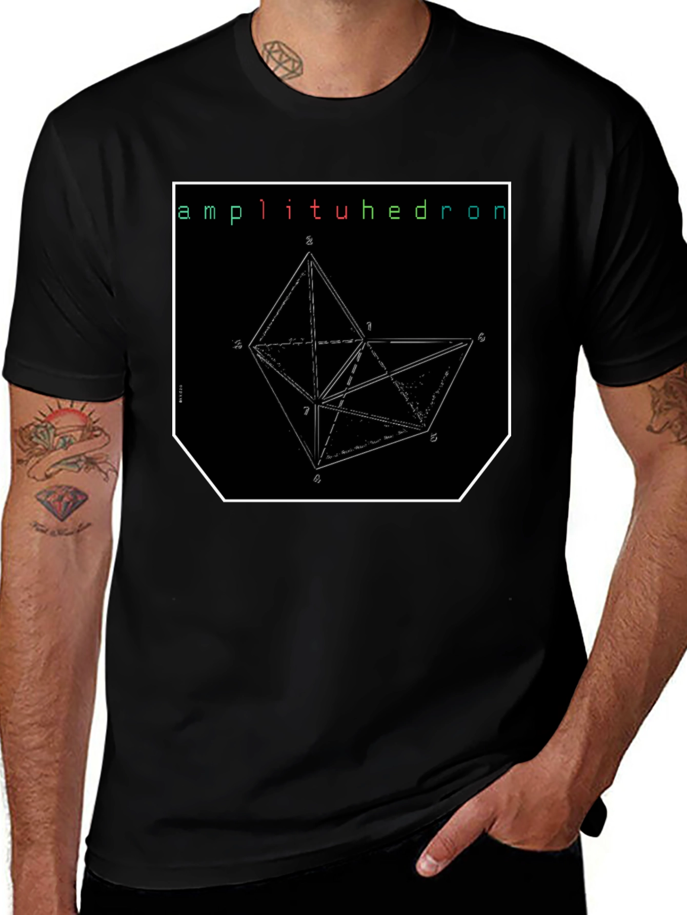 Amplituhedron Geometric Graphic T-Shirt