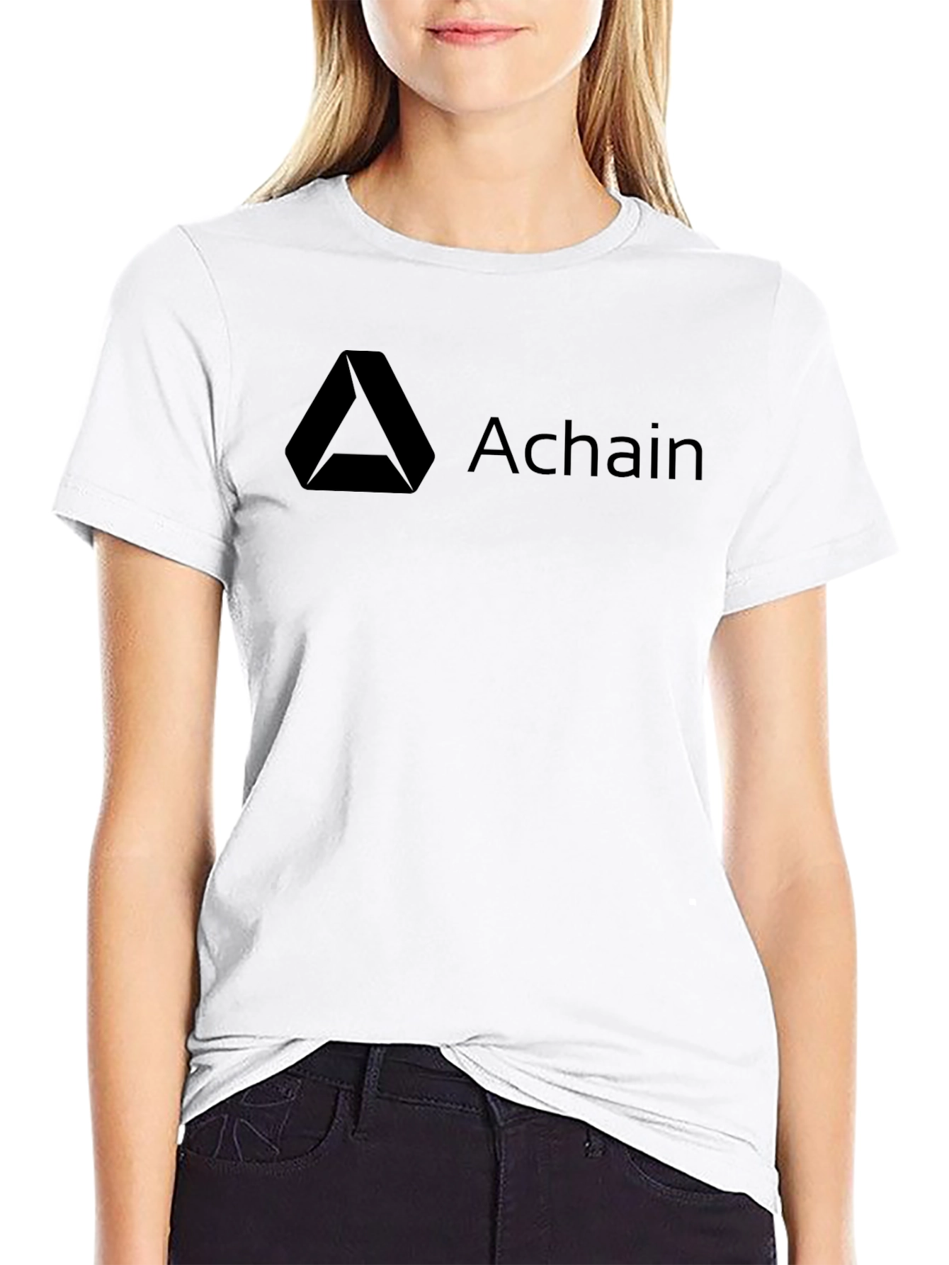 Achain Crypto Black T-Shirt - Cool Casual Tee