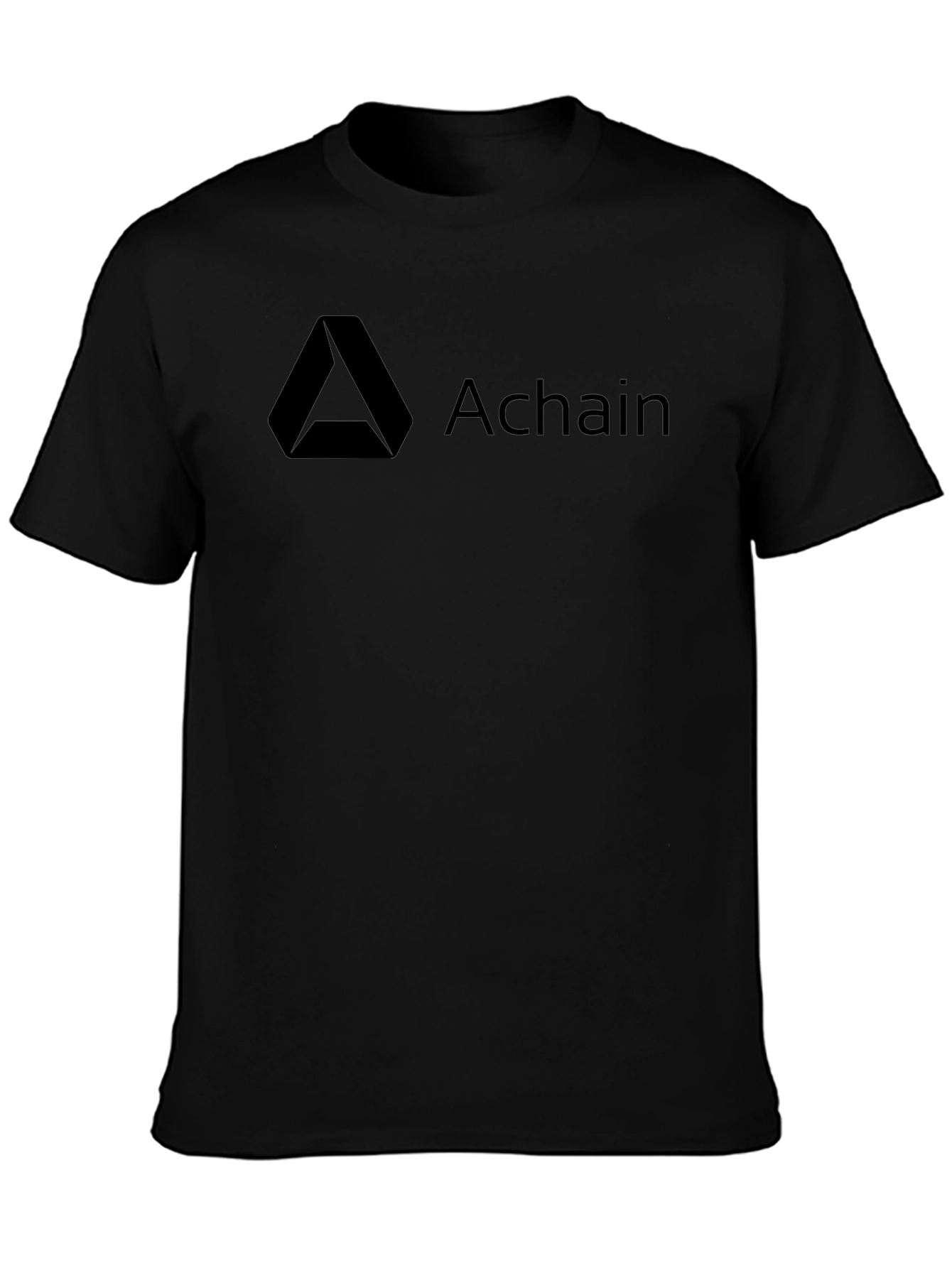Achain Crypto Black T-Shirt - Cool Casual Tee
