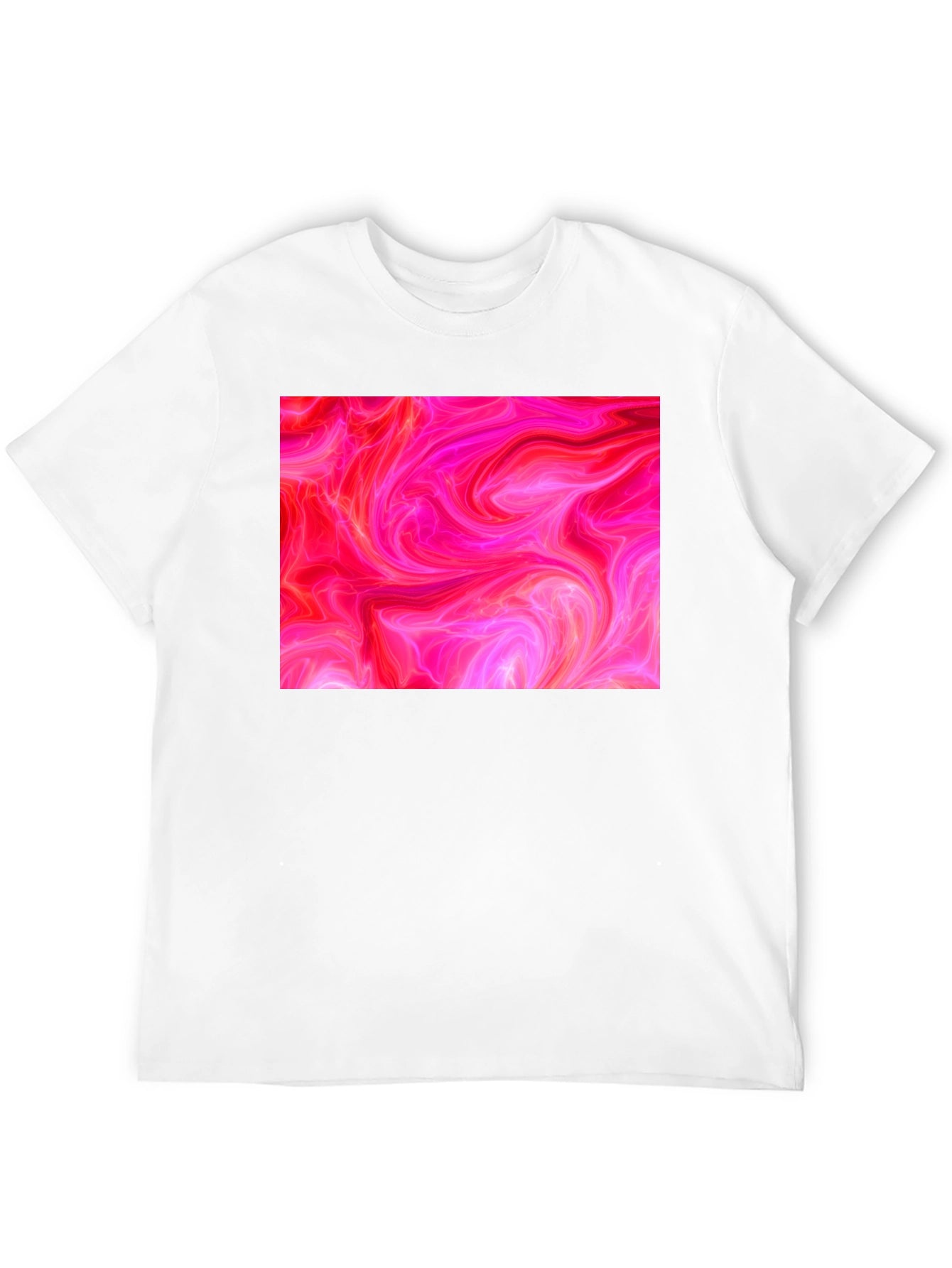 Abstract Pink Swirl Graphic Tee - Modern Style