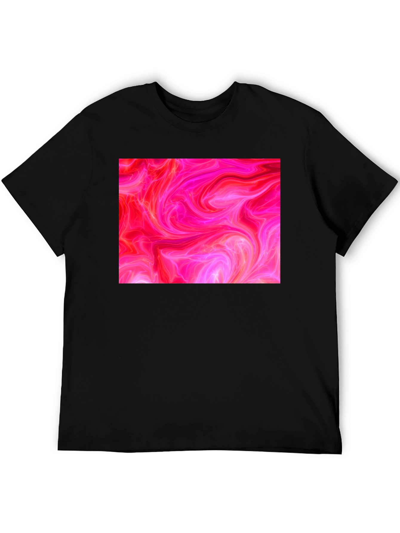 Abstract Pink Swirl Graphic Tee - Modern Style