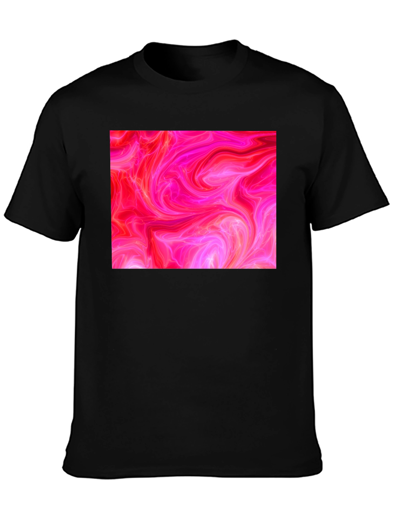 Abstract Pink Swirl Graphic Tee - Modern Style